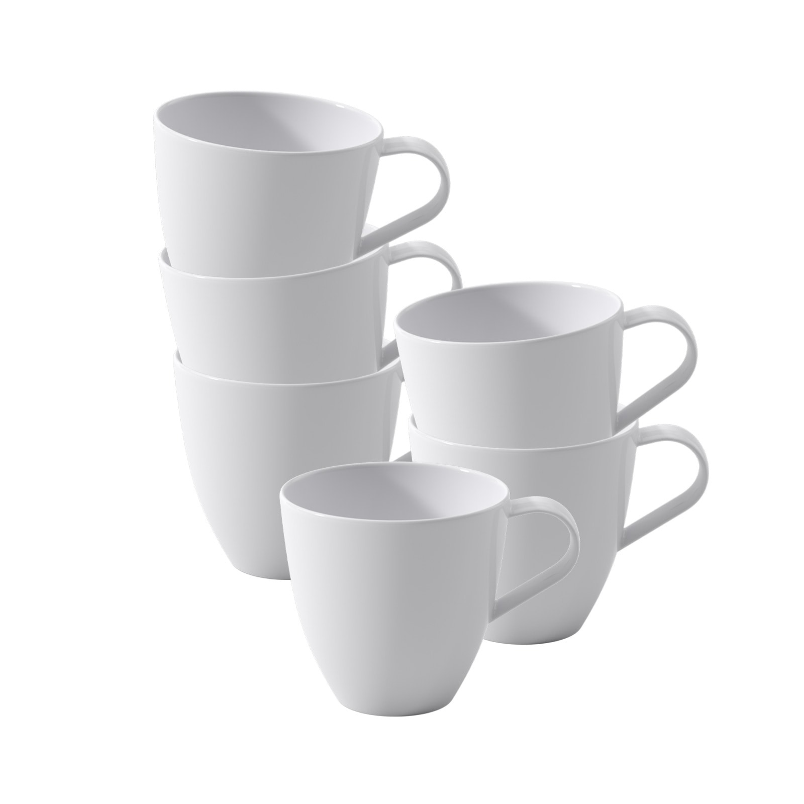 Villeroy & Boch Tasse "Kaffeetassen Pura 150 ml 6er Set weiß" Spülmaschinenfest, Mikrowellensicher
