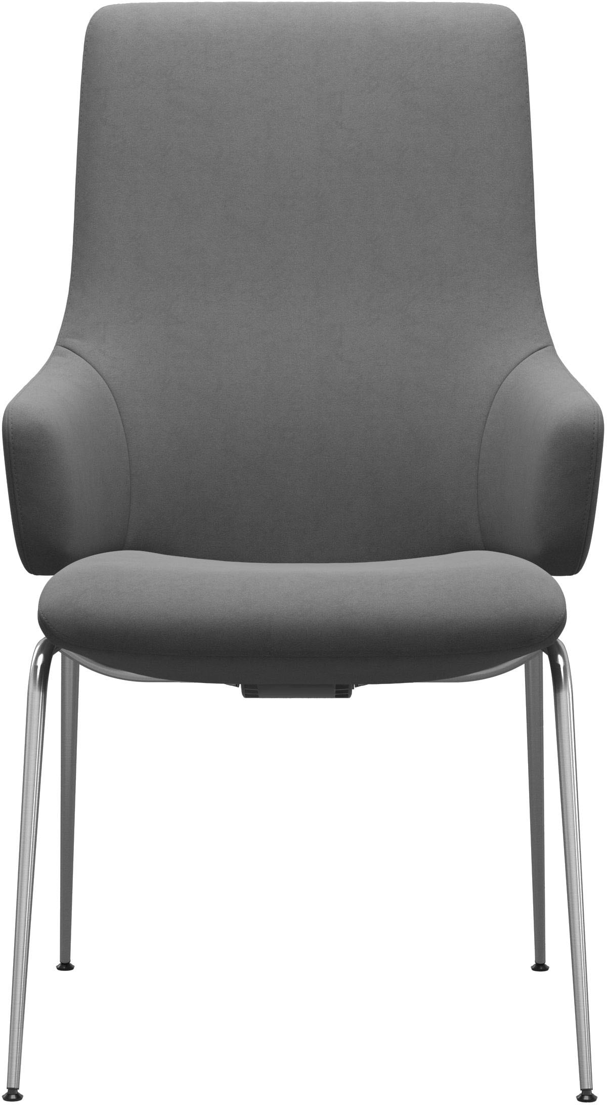Stressless® Polsterstuhl »Laurel«, Microfaser DINAMICA, High Back mit Armlehne, Größe L, mit Beinen aus Stahl in Schwarz matt