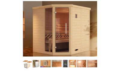 weka Sauna »Brevik 1«, 7,5 kW Ofen mit ext. Steuerung, Fenster kaufen