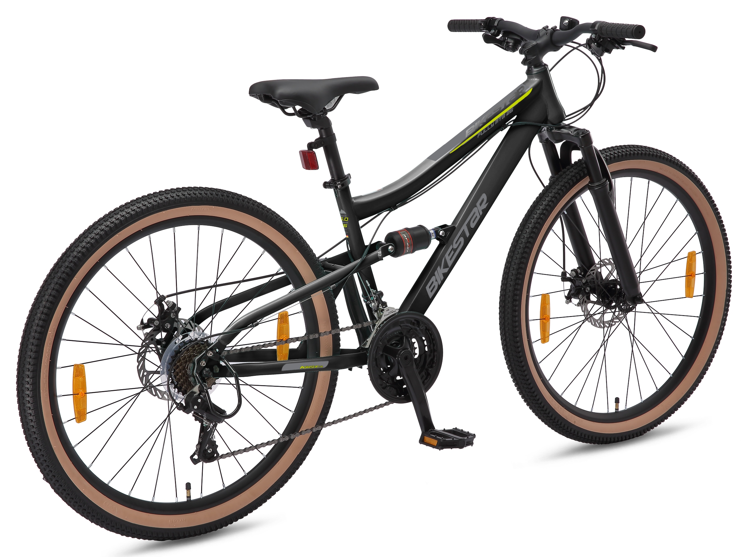 Bikestar Mountainbike 21 Gang Shimano RD-TY300 Schaltwerk Kettenschaltung für Damen und Herren, Kettenschaltung