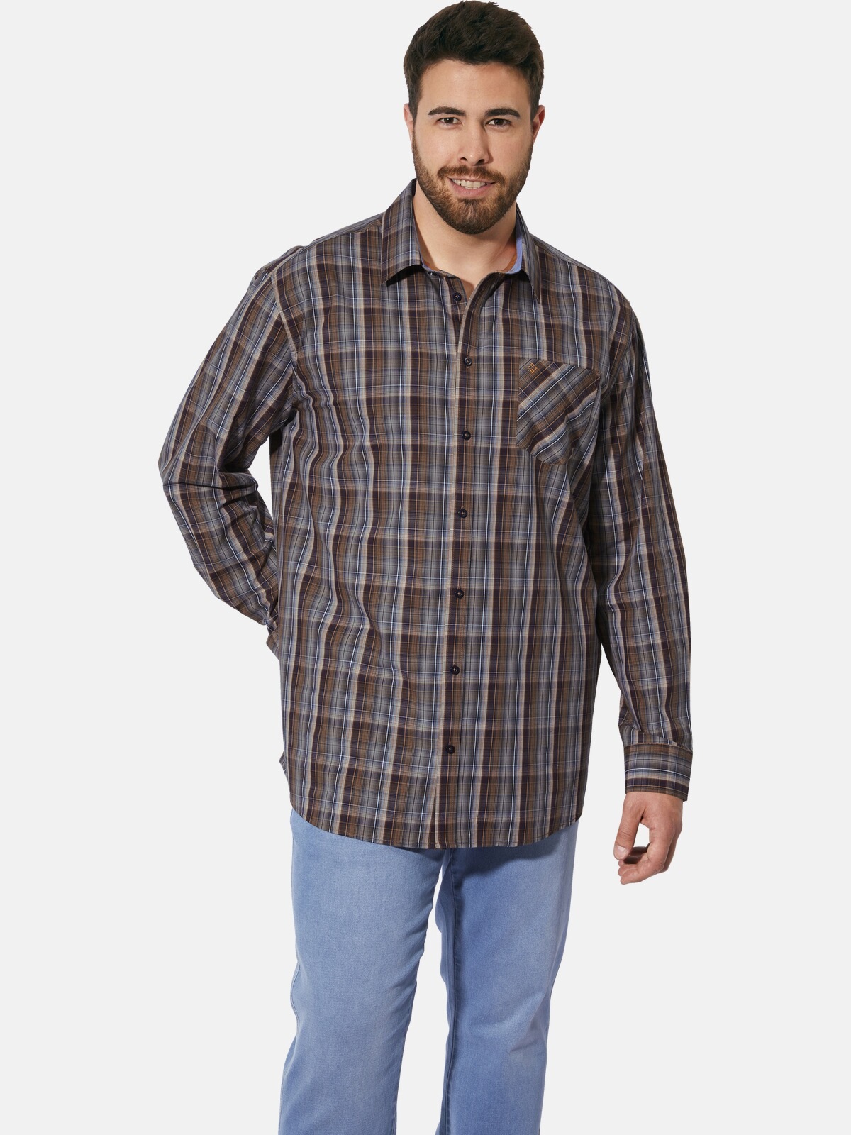 Charles Colby Langarmhemd "Hemd DUKE MALACHAI" 1 im Karo-Design günstig online kaufen