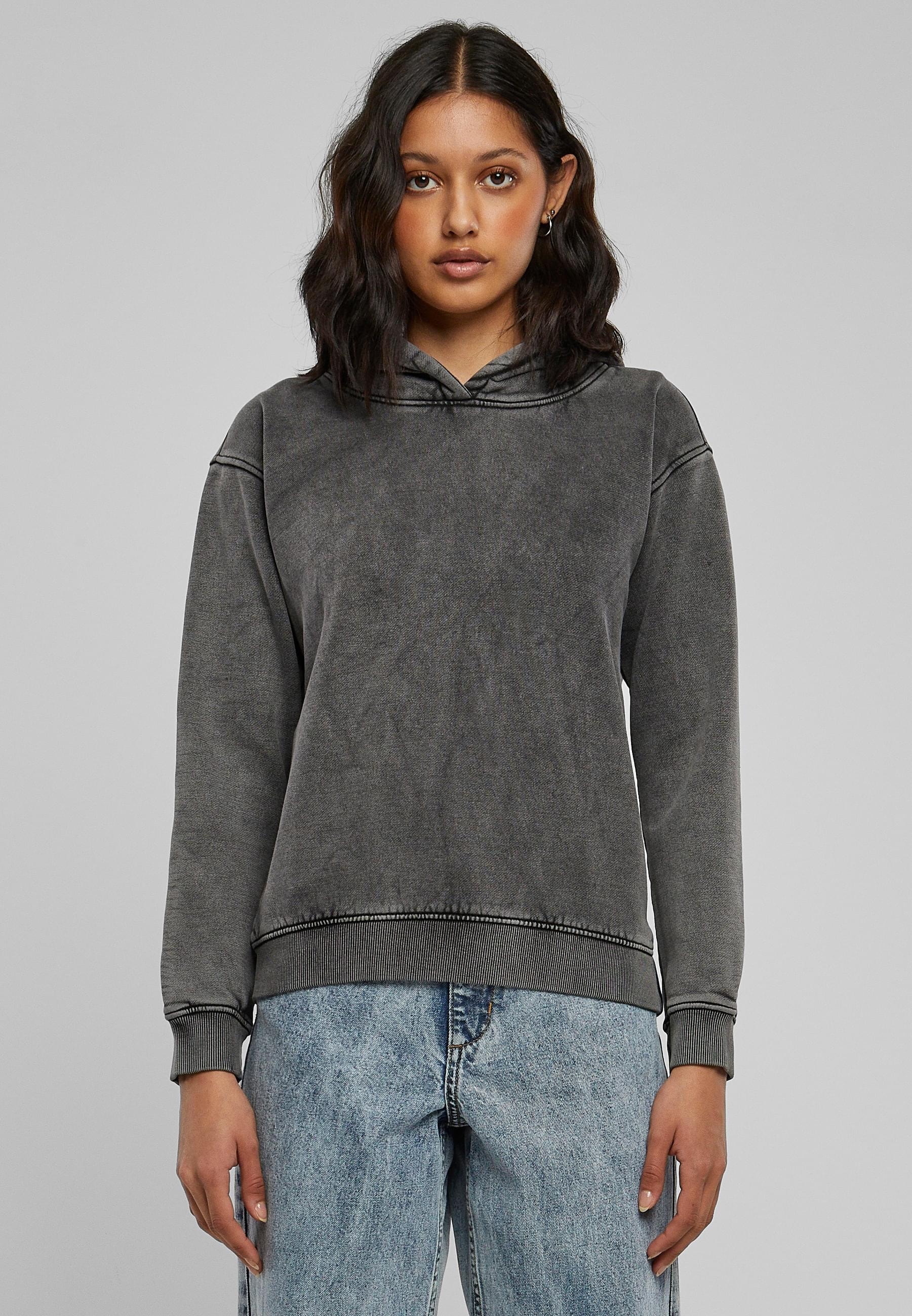 URBAN CLASSICS Kapuzenpullover »Urban Classics Damen Ladies Stone Washed Hoody«, (1 tlg.)