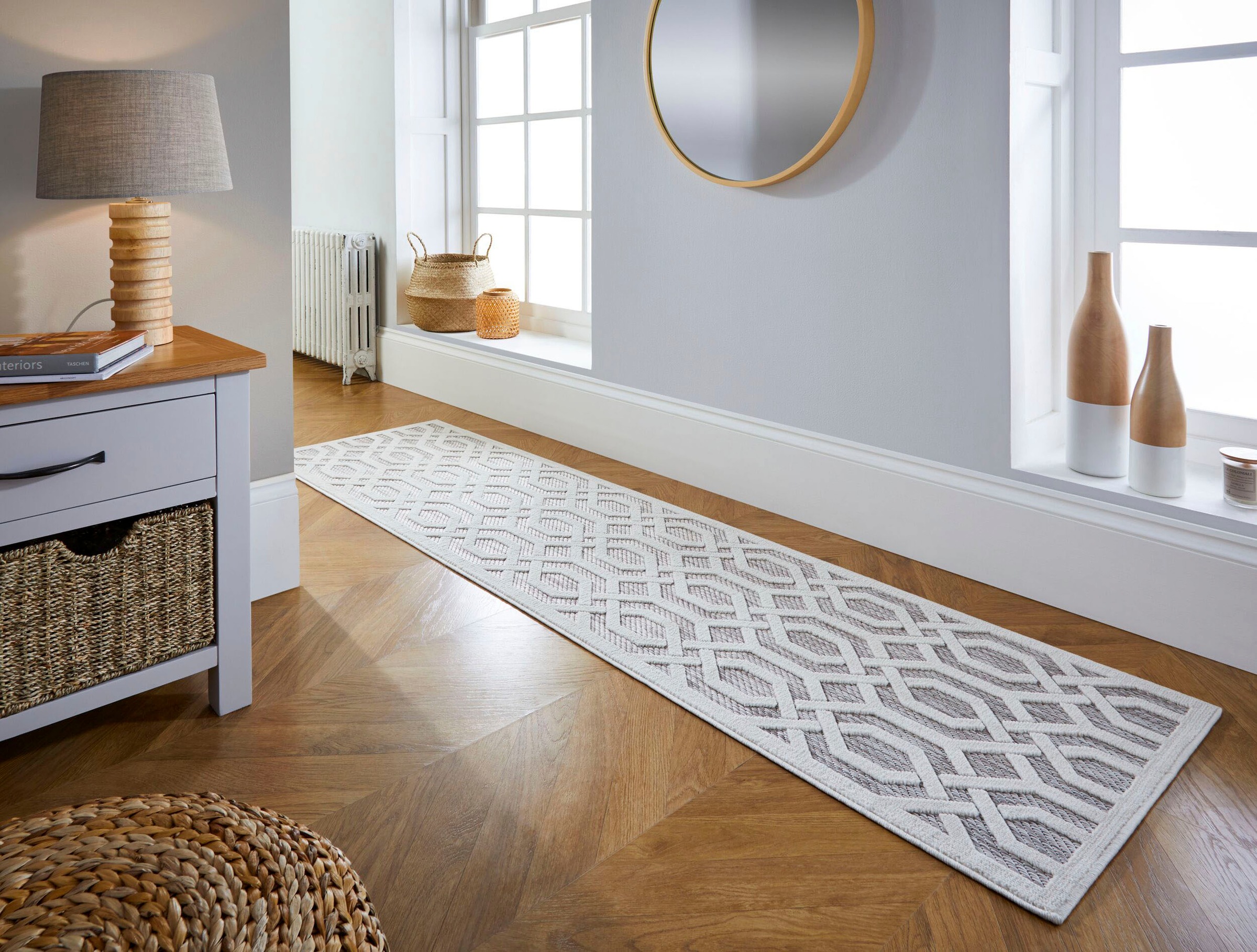 FLAIR RUGS Läufer »Mataro«, rechteckig, 7 mm Höhe, In- und Outdoor geeignet, elegant, Teppichläufer