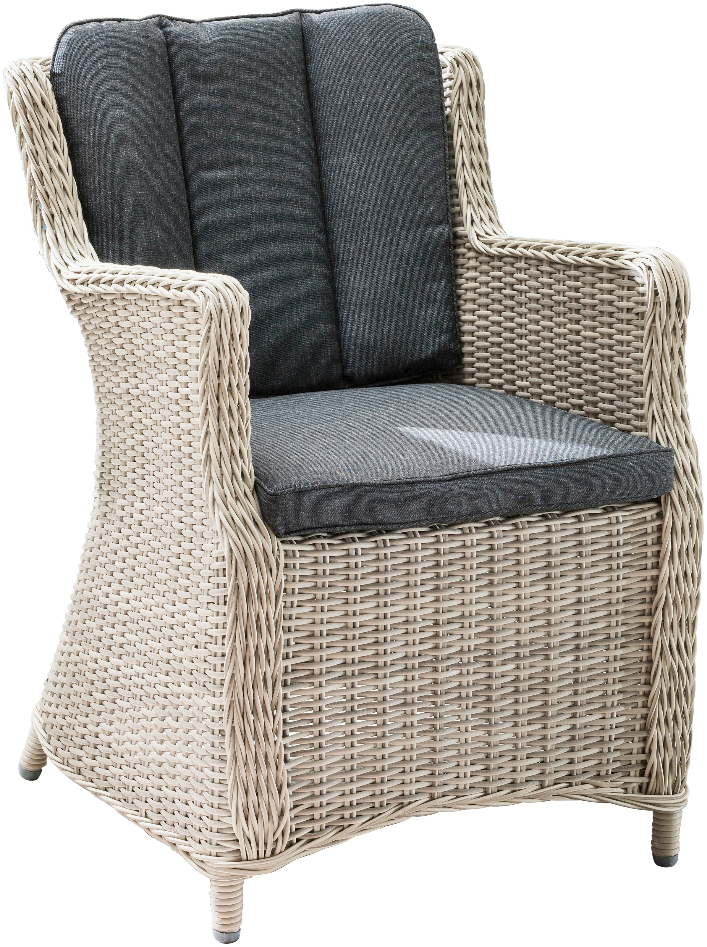 Destiny Garten-Essgruppe »LUNA«, (Set, 13 tlg.), Polyrattan, 4 Sessel, Tisch 200x100x75 cm, inkl. Auflagen