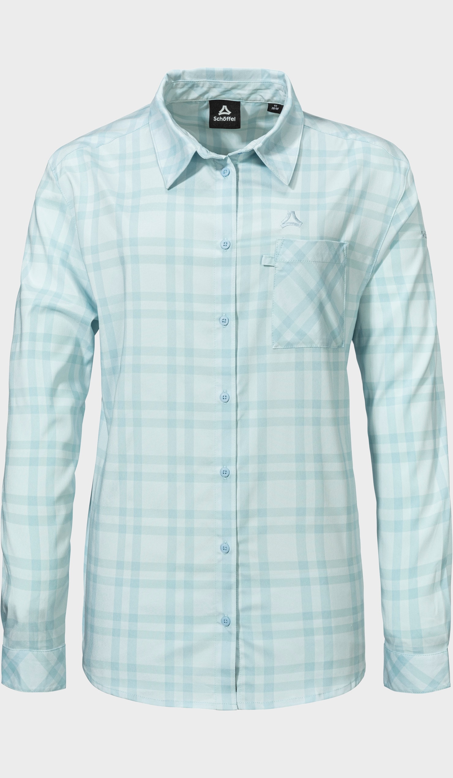 SCHÖFFEL Damen Outdoorbluse "Blouse Style Fraris WMN"8015, blau, Gr. 42, Oberstoff: 81% Polyester, 14% Nylon, 5% Elasthan, Blusen