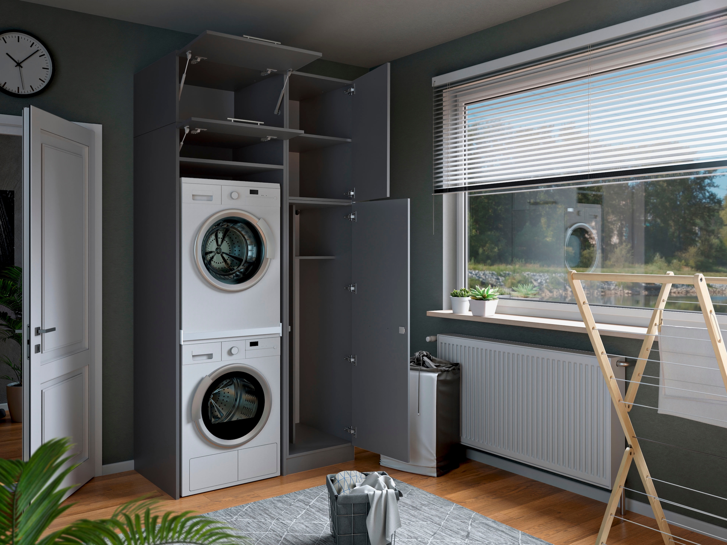 Laundreezy Mehrzweckschrank-Set »Laundreezy, 4-tlg. Mehrzweckschrank-Set B/H/T 118/238/68 cm« 4 Stk. tlg.