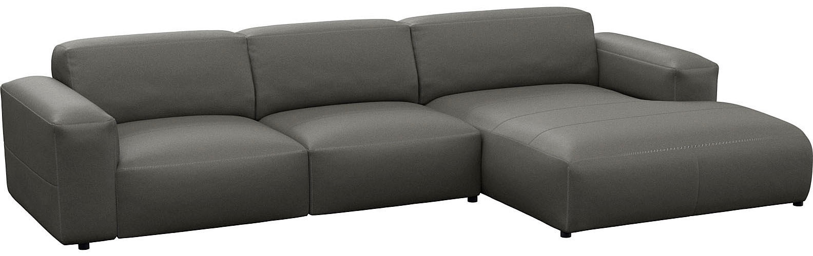 FLEXLUX Ecksofa »Lucera bequem und komfortabel durch hochwertigen Sitzaufbau, L-Form«, modern & anschmiegsam, Kaltschaum, Stahl-Wellenunterfederung