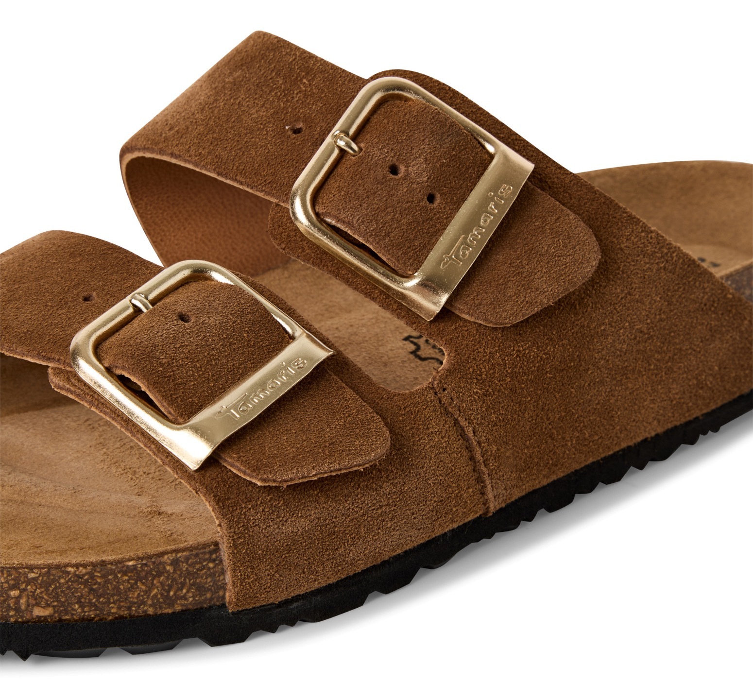 Tamaris Pantolette, Hausschuh, Schlappen mit zwei verstellbaren Schnallen günstig online kaufen