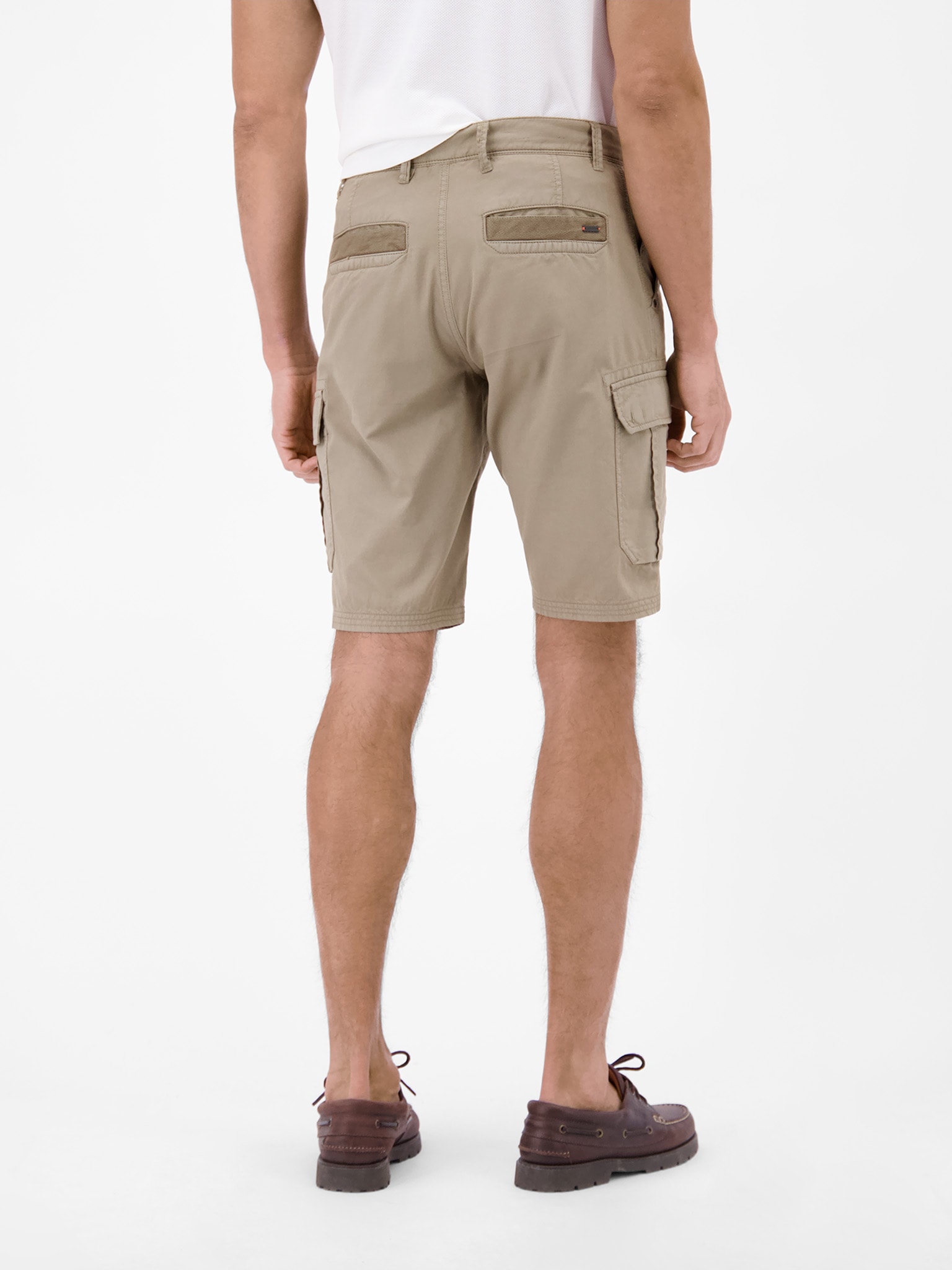Cargoshorts LERROS "Cargo Bermuda aus robuster Baumwolle", Herren, Gr. 38, medium kitt, 100% Baumwolle, Hosen