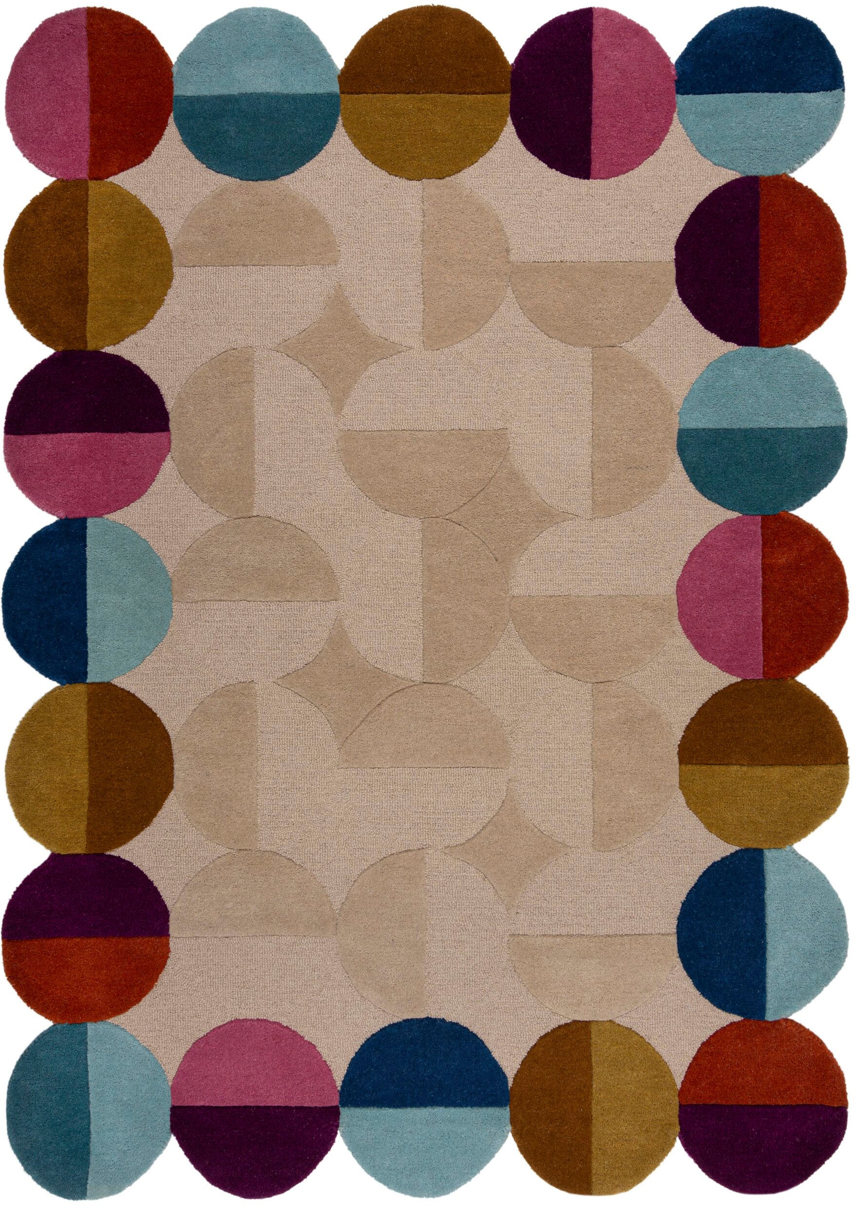 FLAIR RUGS Wollteppich »Mia Scallop 2« rechteckig 12 mm Höhe in Jakobsmuschel-Form