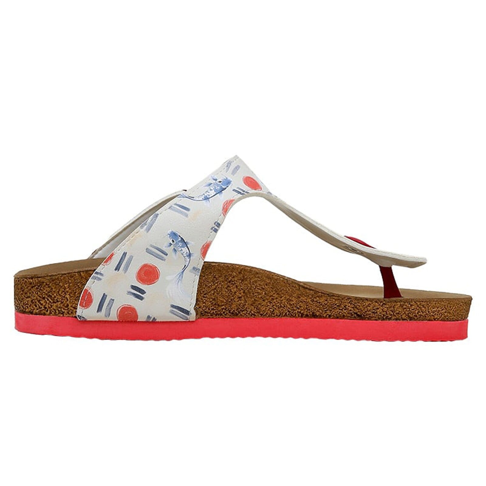 DOGO Zehentrenner »Lila Red Fish Blue Fish Damen Sandalen/ Sandaletten / Female«, Vegan
