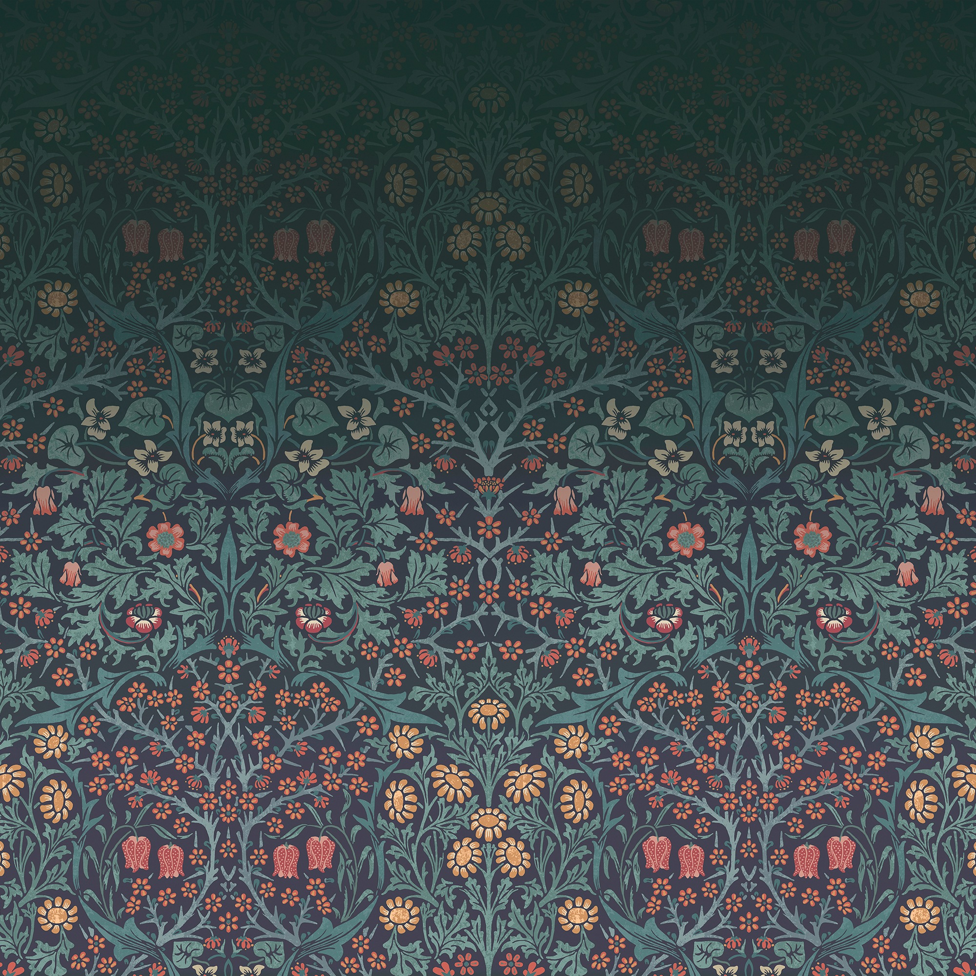 William Morris at Home Mural Blackthorn Fixed Size Mural 125328FXST
