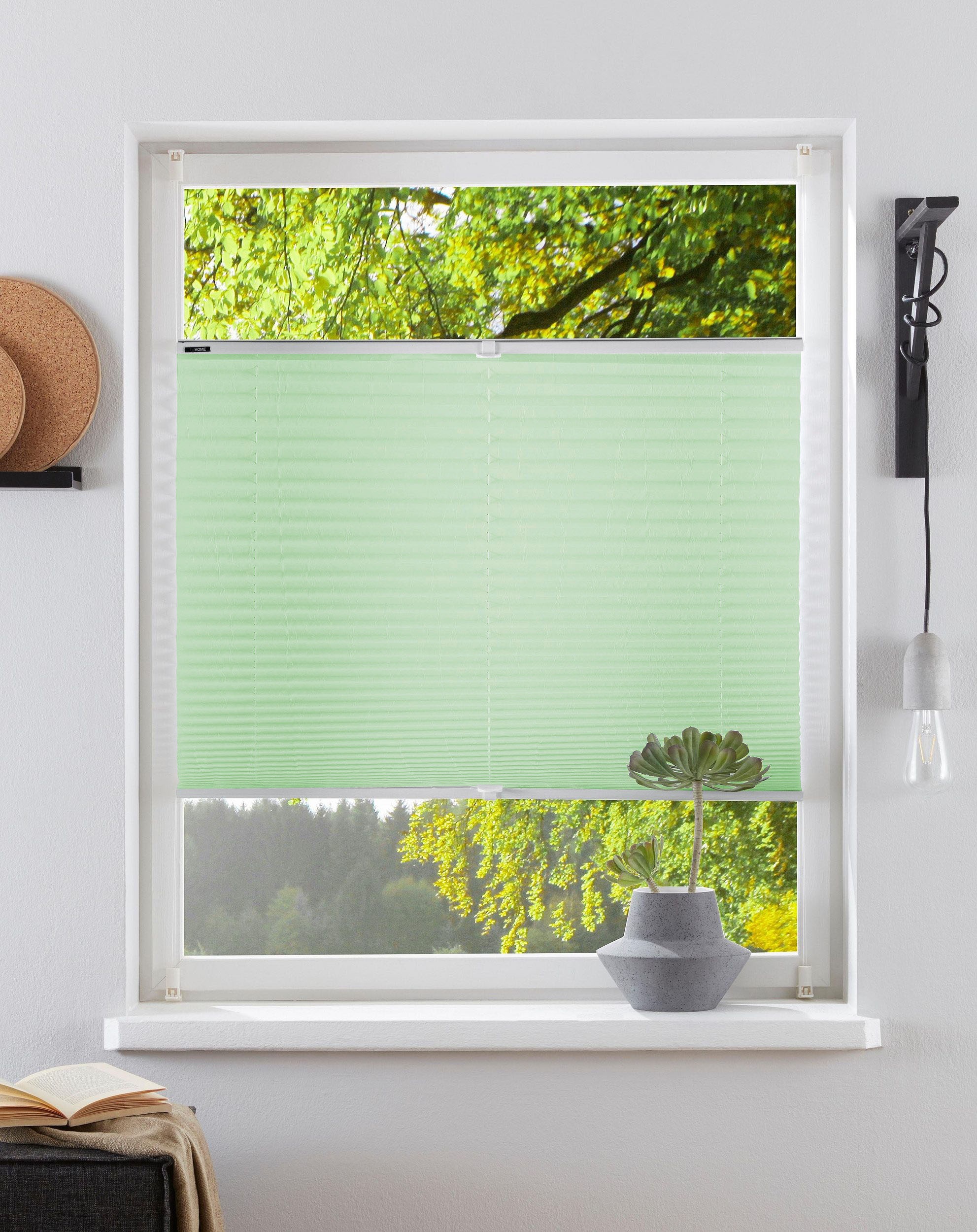 my home Plissee "DAHRA - in Crush-Optik" Lichtschutz ohne Bohren verspannt günstig online kaufen