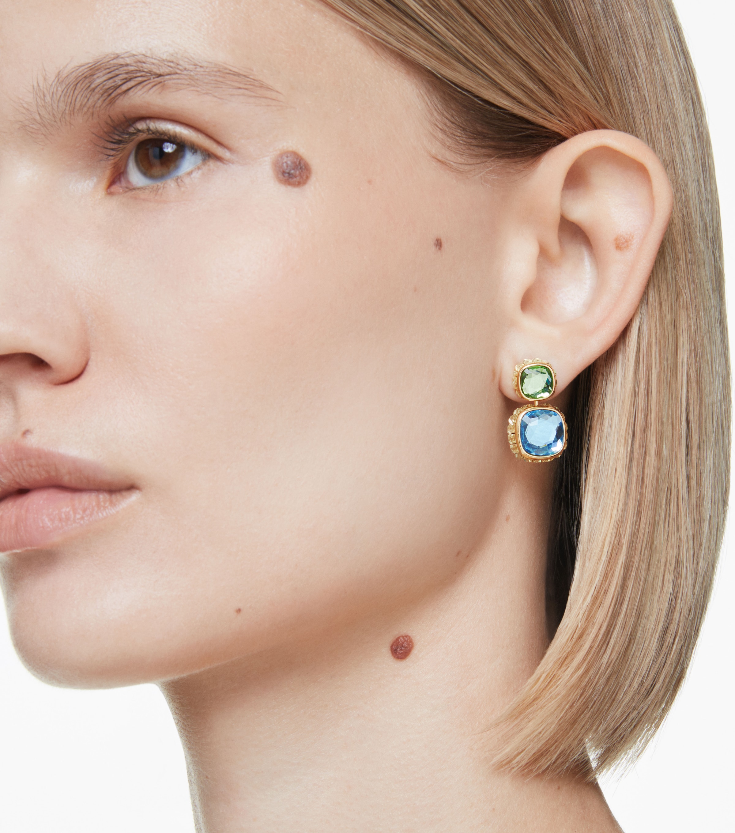 Swarovski Paar Ohrstecker »Schmuck Geschenk Chroma Drop-Ohrhänger, 5692492«, mit Swarovski® Kristall - Einhänger drehbar