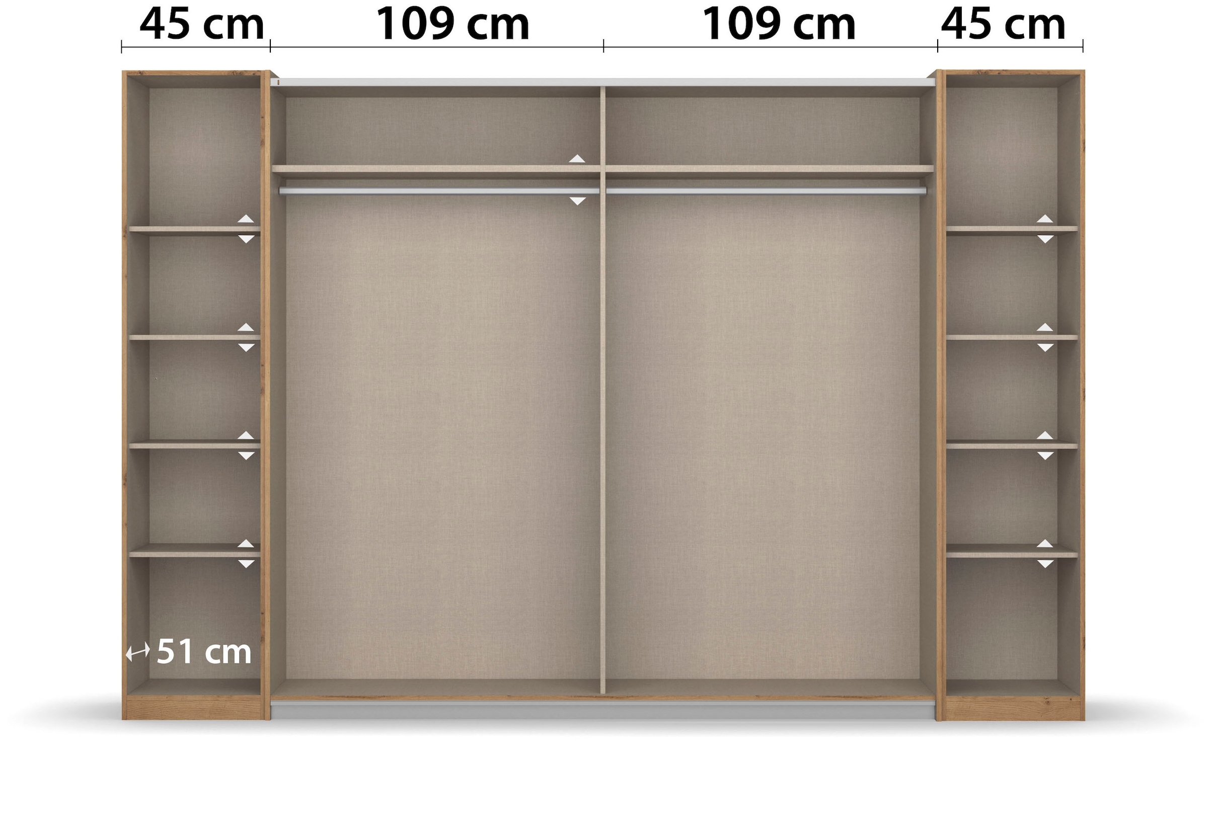 rauch Schwebetürenschrank »Kleiderschrank Drehtürenschrank Schrank Garderobe KRONACH TOPSELLER«, mit Dreh- und Schwebetüren und vielen Einlegeböden MADE IN GERMANY