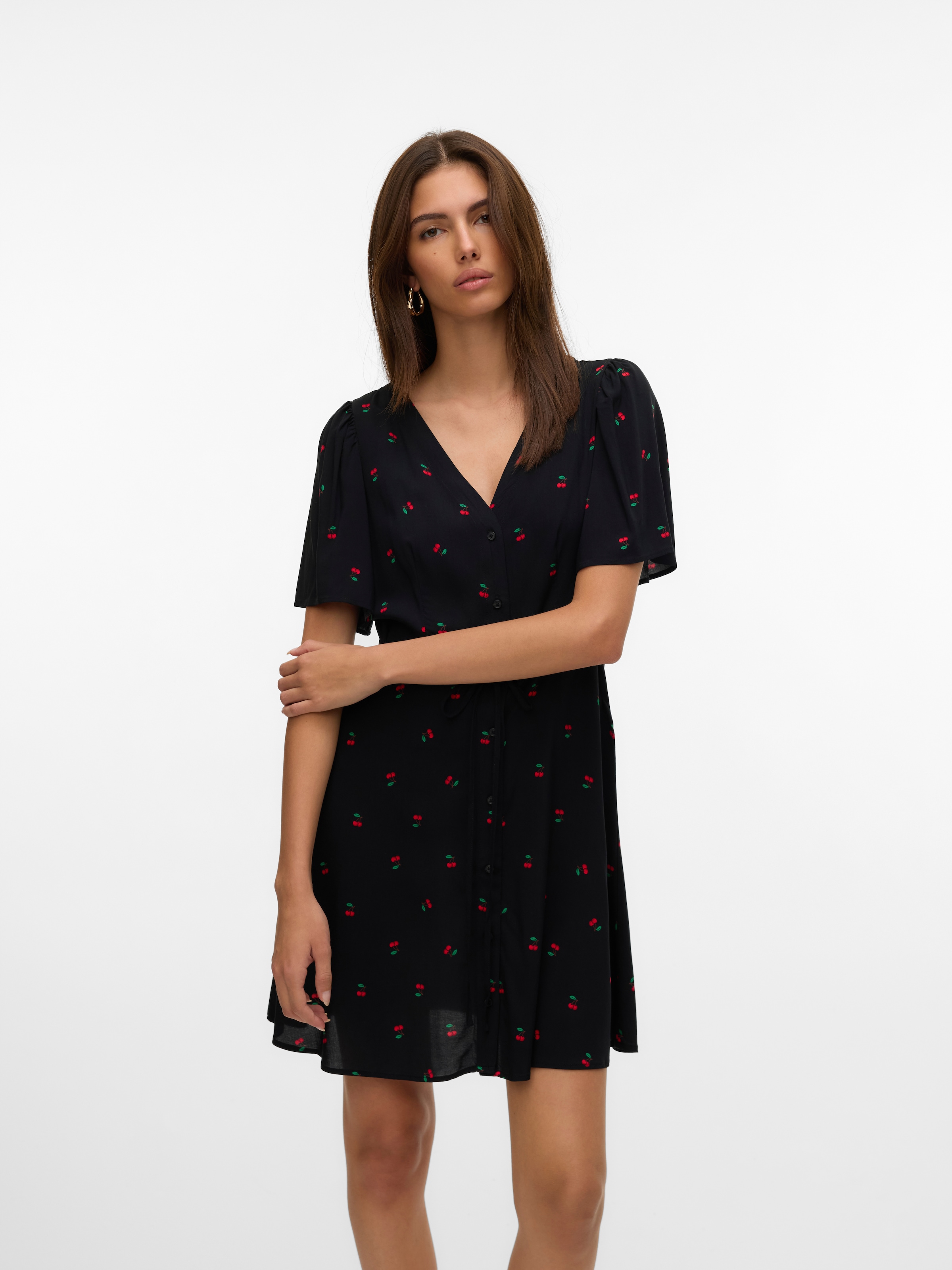 Vero Moda Minikleid "VMALBA SS SHORT DRESS WVN NOOS" Viskose, slim fit günstig online kaufen