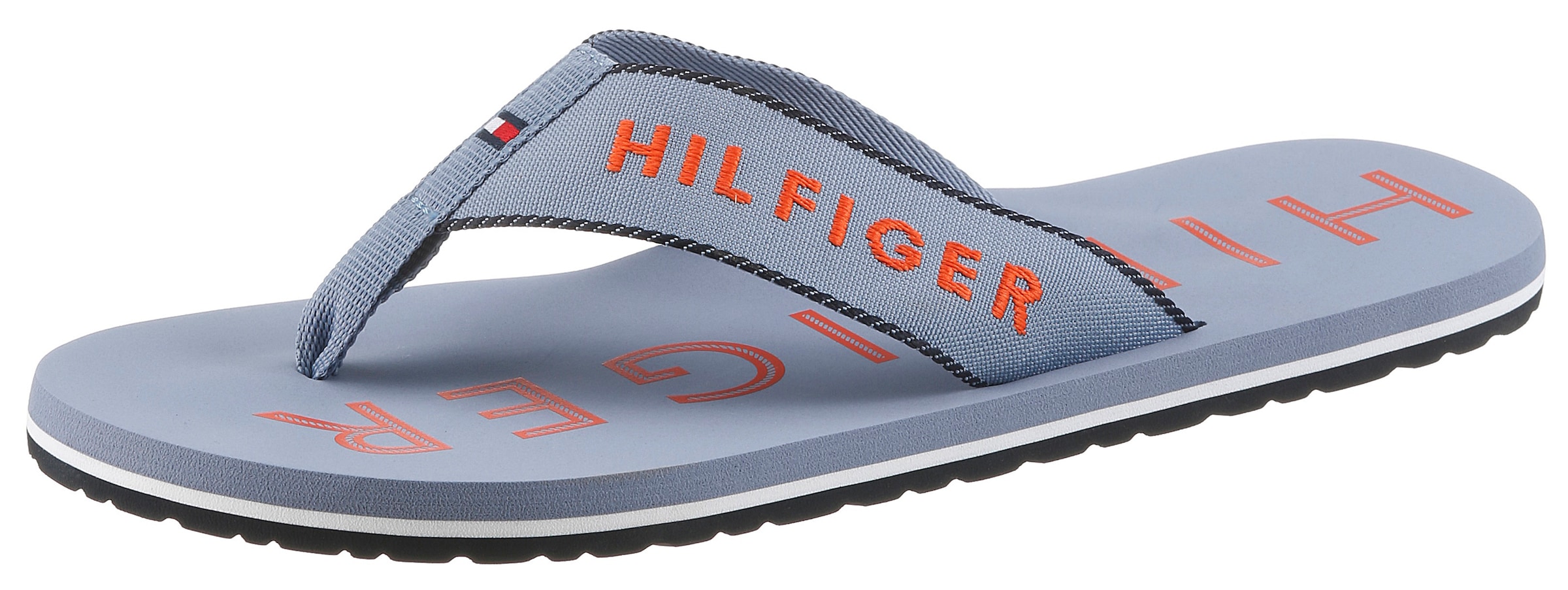 Tommy Hilfiger Zehentrenner »SPORTY HILFIGER BEACH SANDAL«  Sommerschuh, Strandschuh mit Kontrastbesätzen