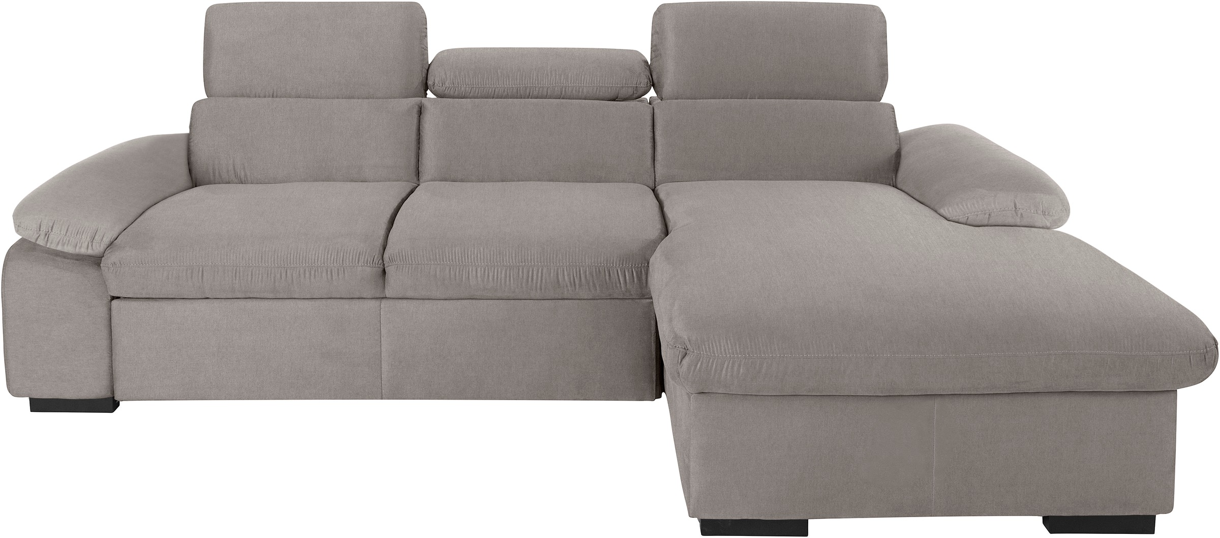 COTTA Ecksofa »Lola L-Form mit Kopfteilfunktion & Hocker«, (Set, mit Hocker), wahlweise mit Bettfunktion, Bettkasten & Armteilverstellung