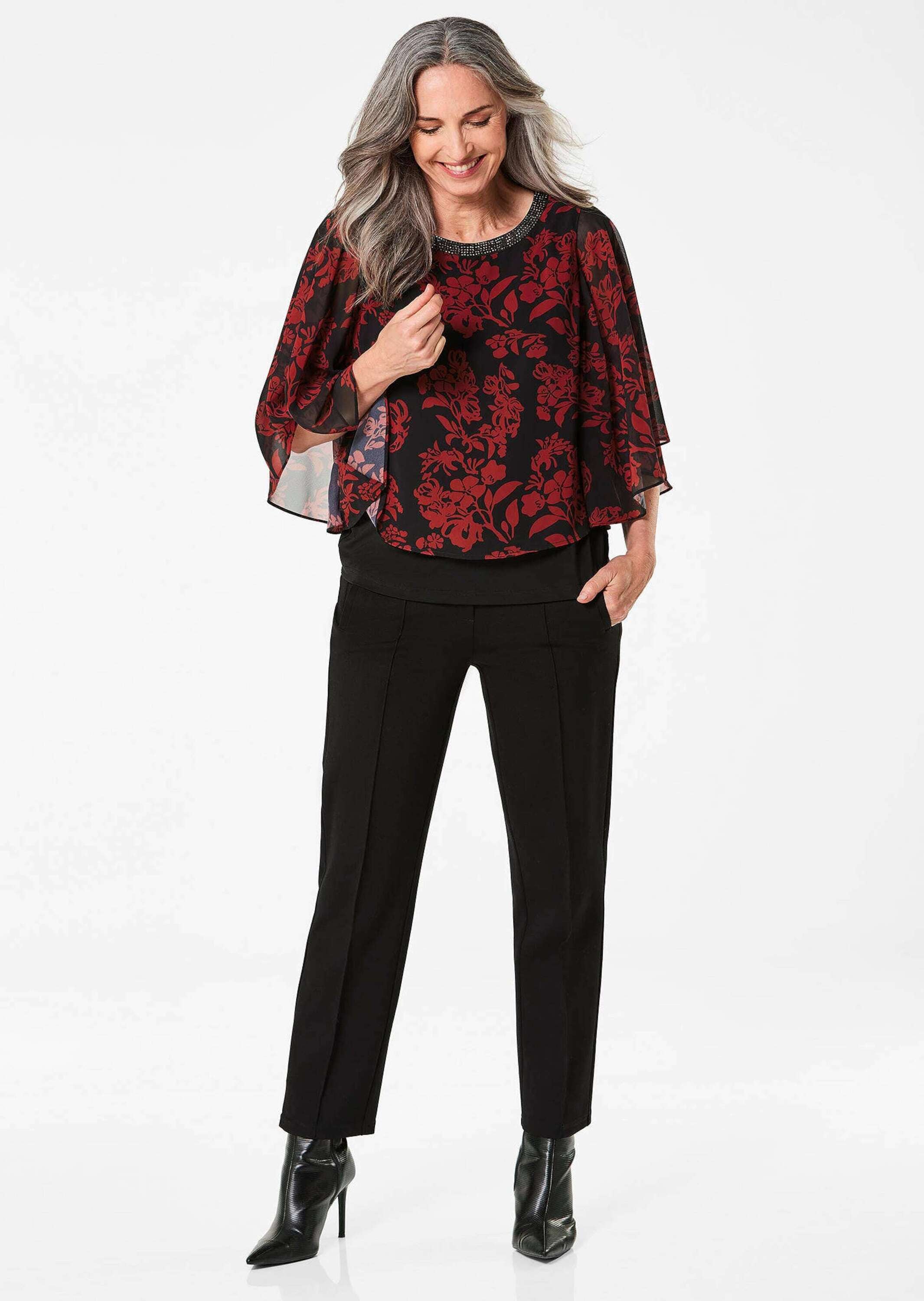 GOLDNER Satinbluse »Kurzgröße Blusenshirt«