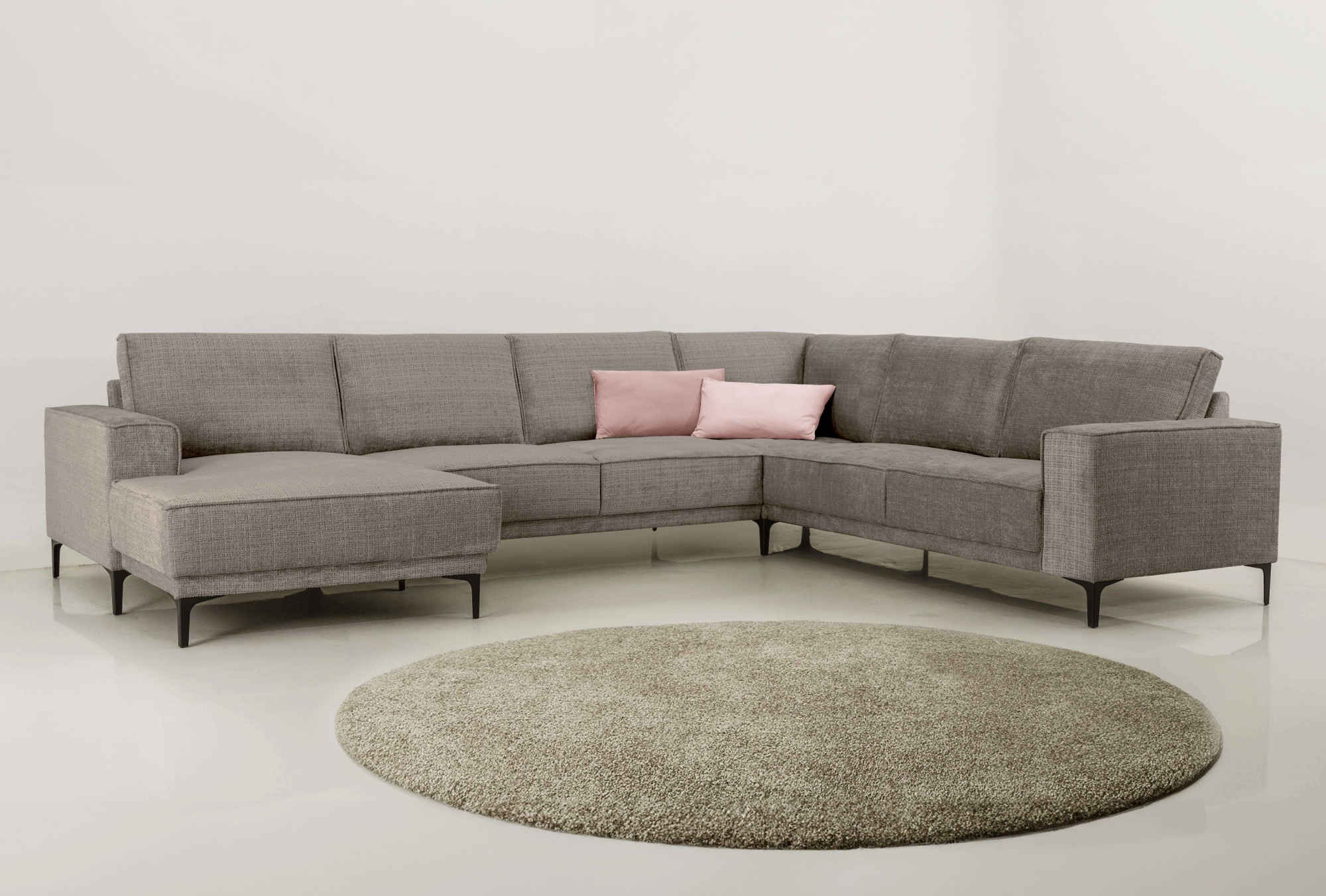 OTTO home Wohnlandschaft "XXL Sofa Oland, Struktur, Flachgewebe, Luxus-Micr günstig online kaufen