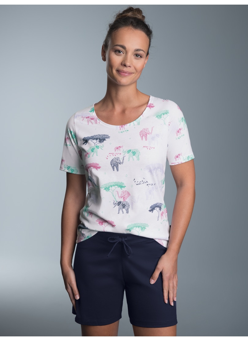 Trigema Schlafanzug "TRIGEMA Kurzer Schlafanzug mit Safari-Print", 1 Stk. günstig online kaufen