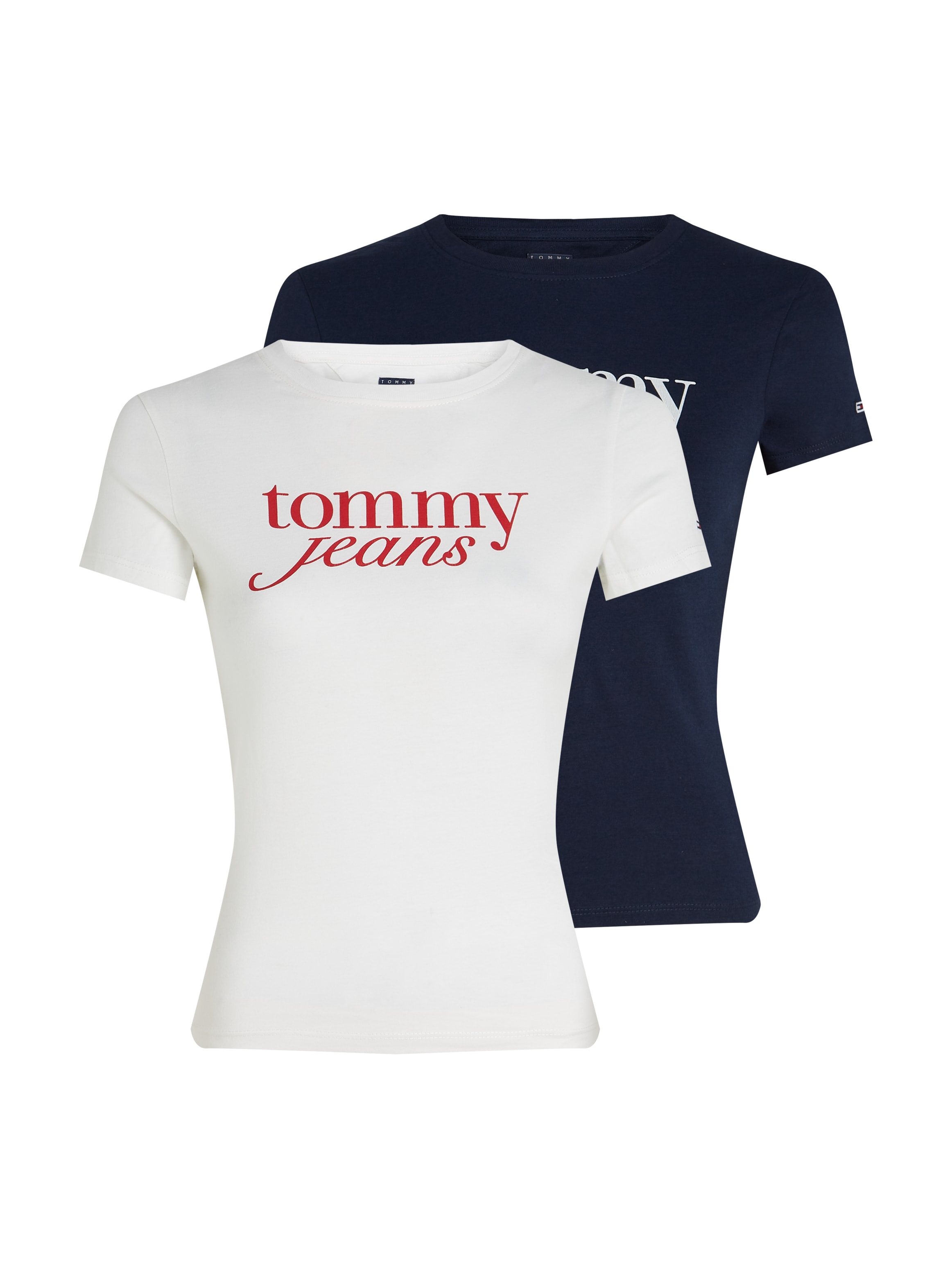 Tommy Jeans T-Shirt "TJW 2PACK ESSENTIAL LOGO TEE" Packung, 2 Stk. mit Logo günstig online kaufen