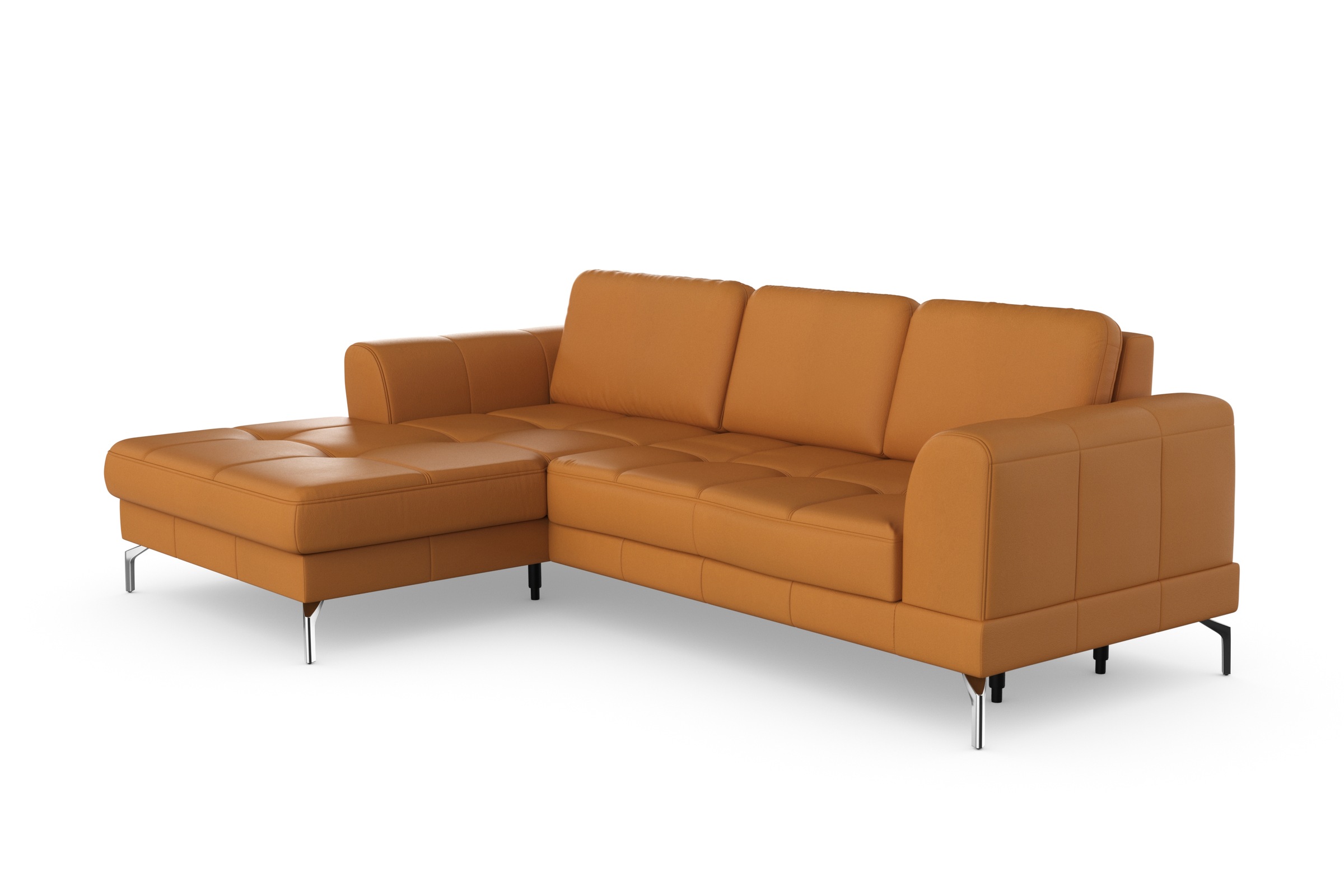 Thumbnail - sit&more Ecksofa "Bendigo L-Form" inklusive Sitztiefenverstellung, Bodenfreiheit 15 cm, 2 Fußfarben