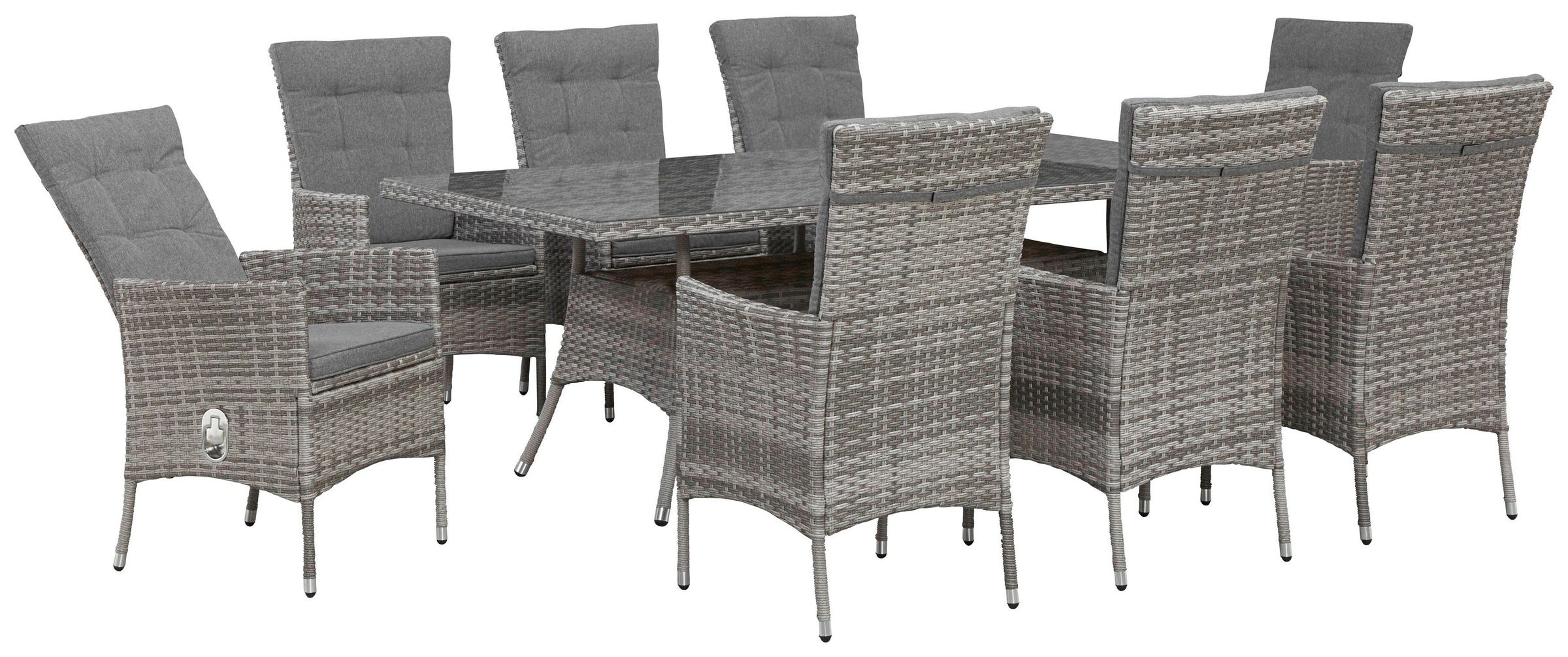 KONIFERA Garten-Essgruppe "Belluno" Set, 8x Sessel, 1x Tisch 200x100 cm, in günstig online kaufen