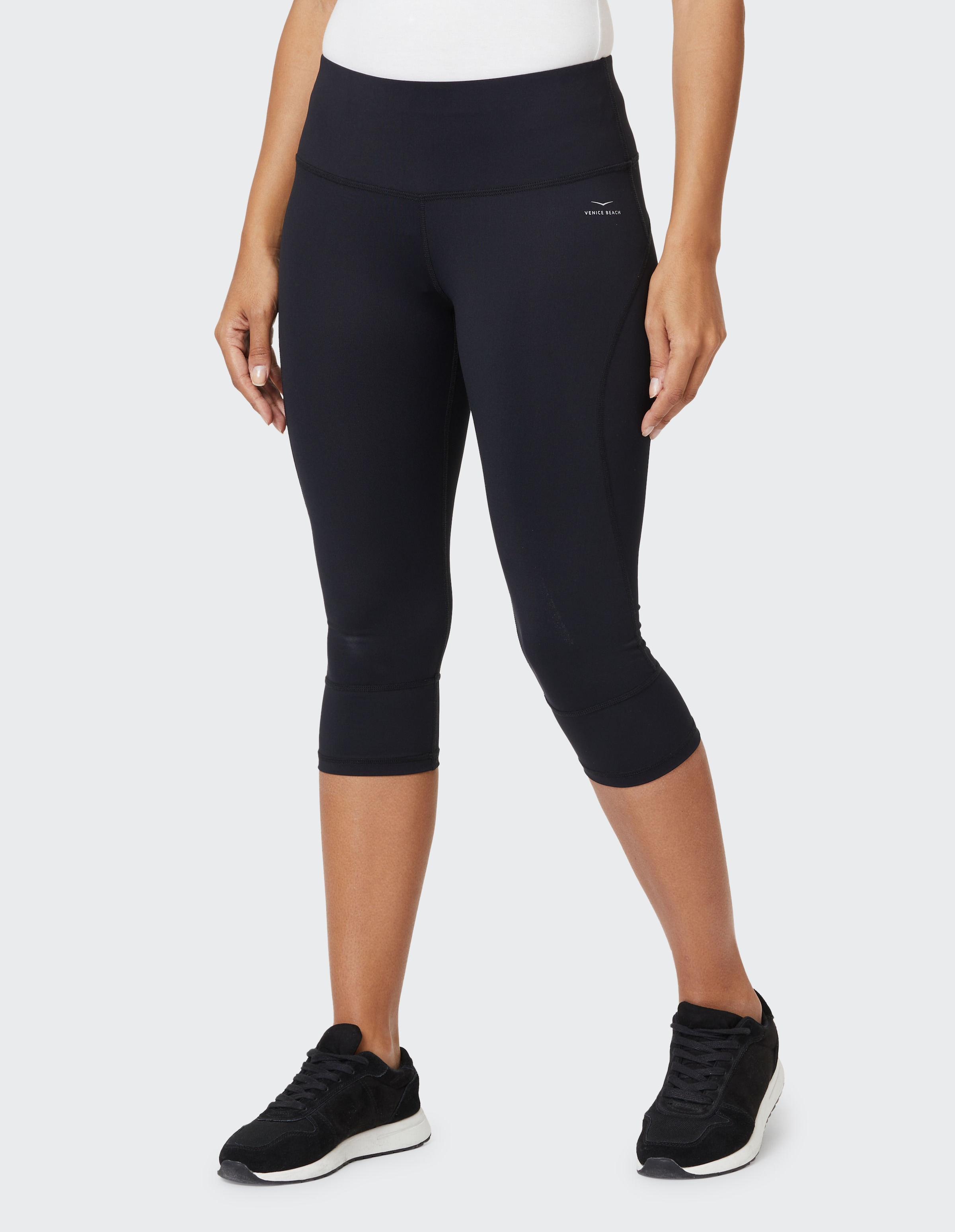 Venice Beach Trainingstights "CAPRI TIGHTS NOMINA" unifarbenes Design, mit sportlicher Optik, aus Jersey