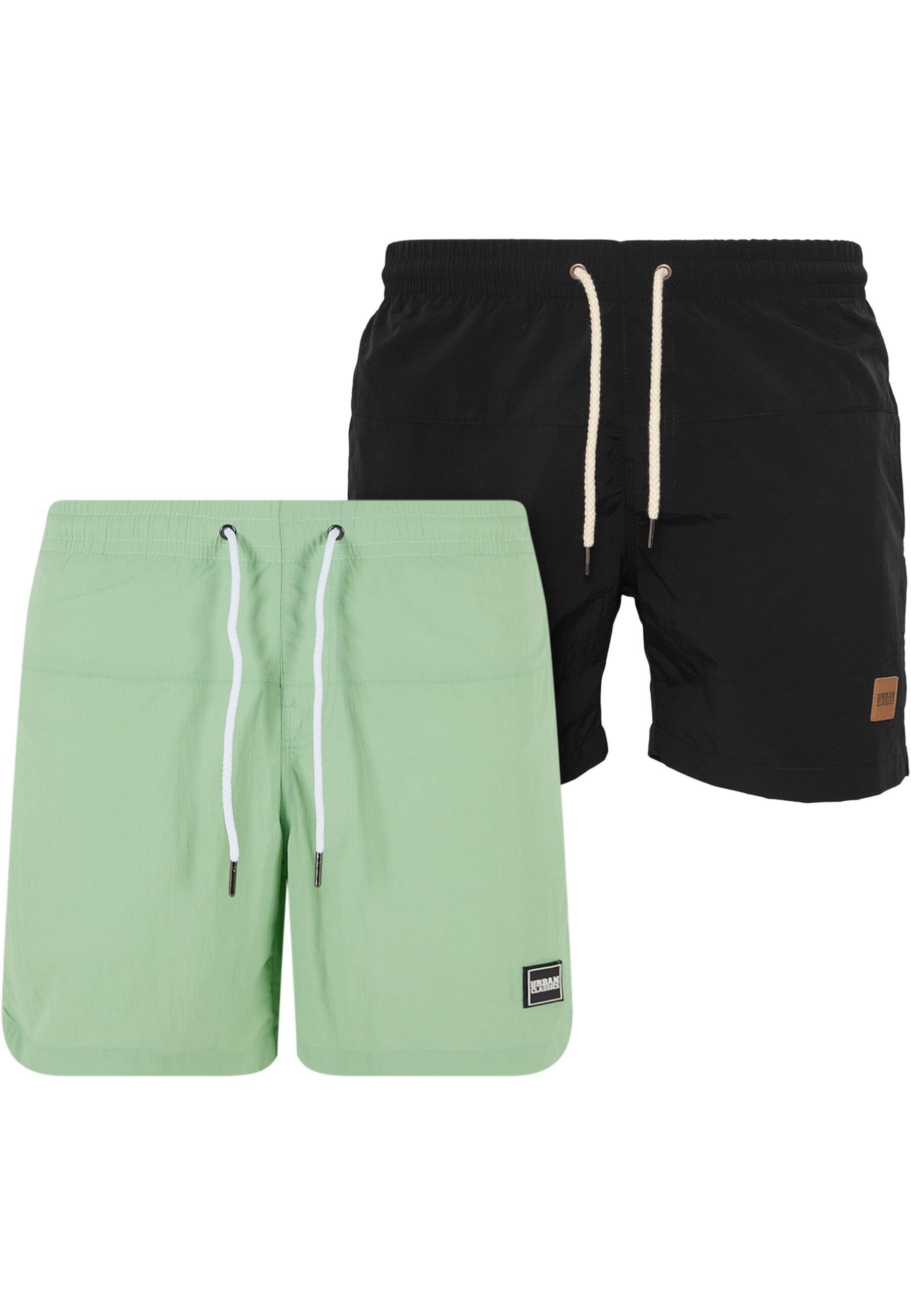 URBAN CLASSICS Badeshorts "Urban Classics Herren Block Swim Shorts 2-Pack"