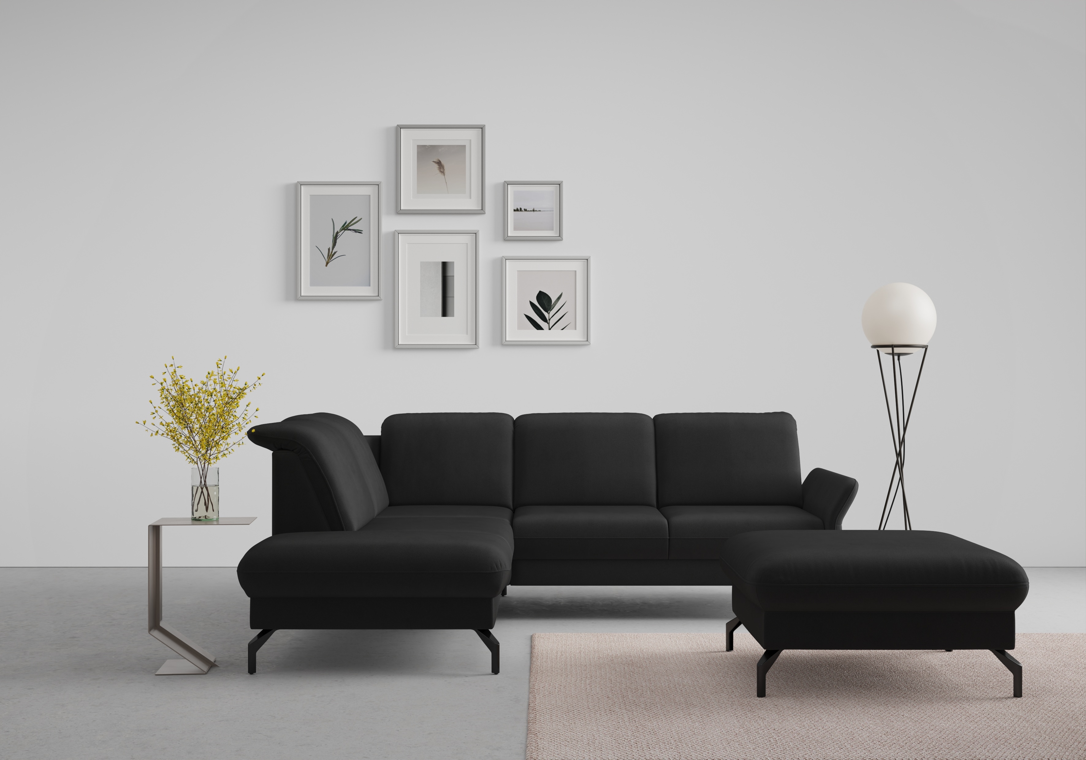 sit&more Ecksofa "Fashion L-Form" wahlweise mit Kopfteilverstellung und Vorziehsitz, motorisch