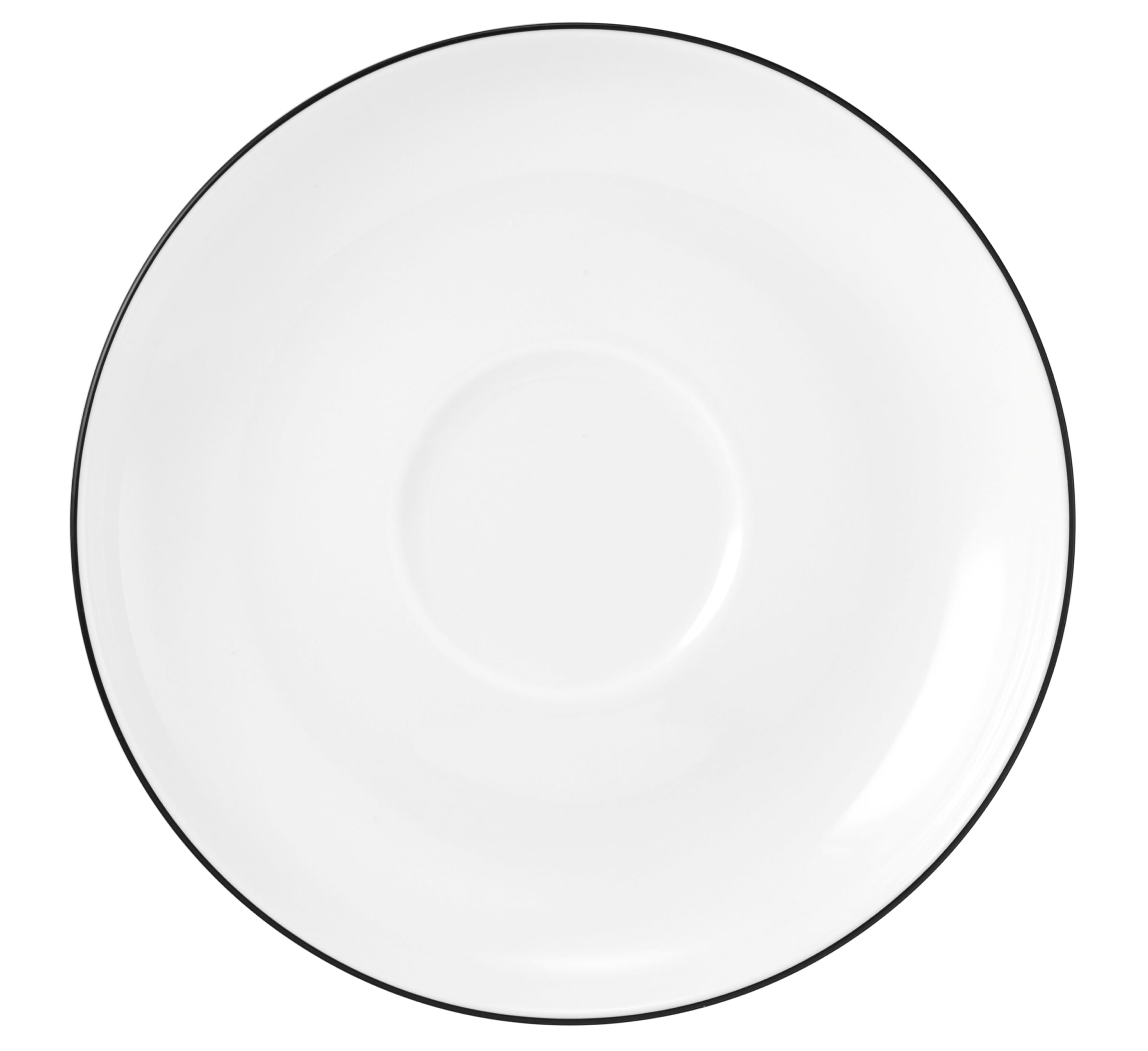 SELTMANN WEIDEN Untertasse "Lido Black Line", 14,7cm, schwarz-weiß, Speiseteller, Kombi-Untertasse 14,5 cm