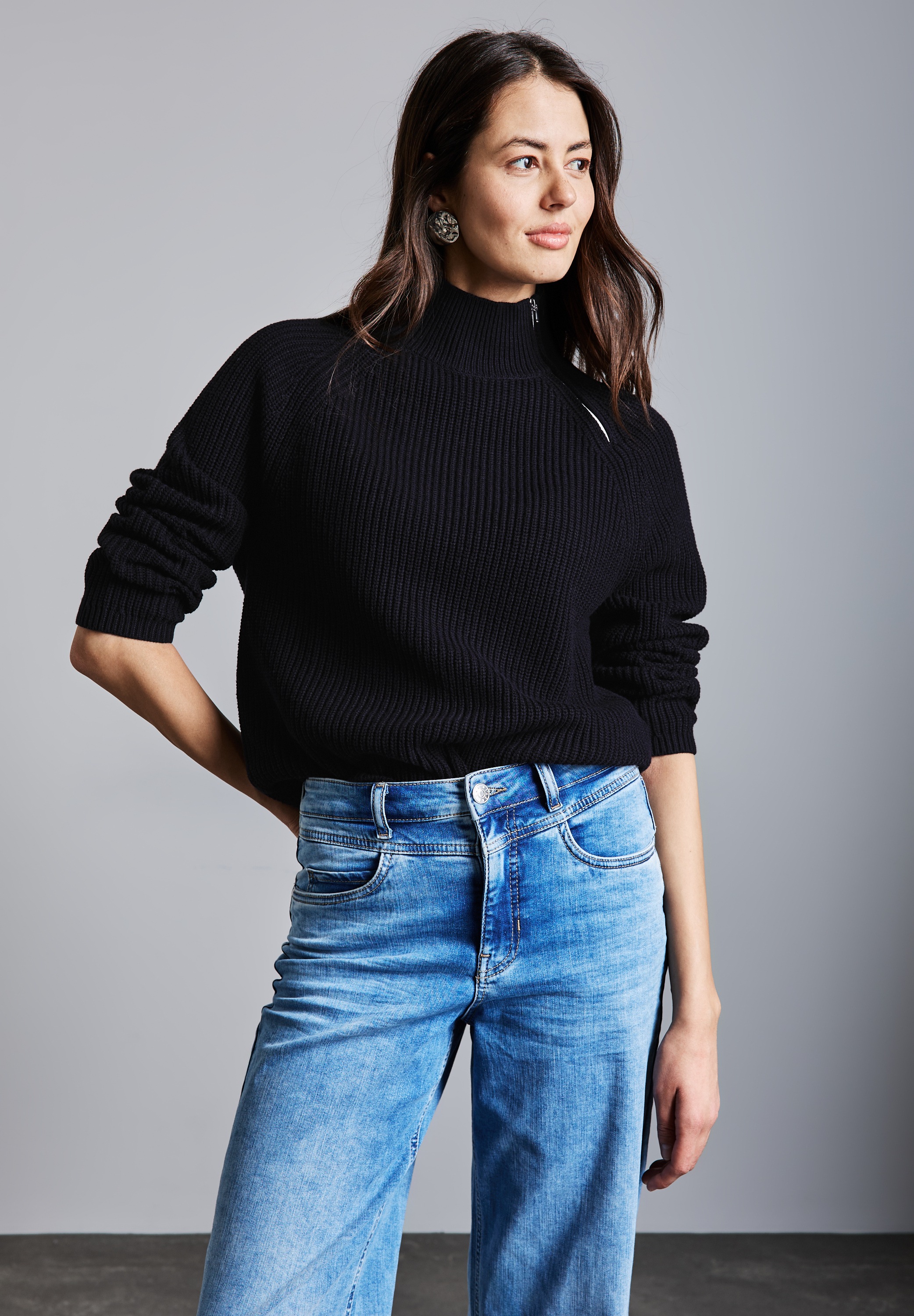 STREET ONE Strickpullover, im soften Baumwoll-Mix