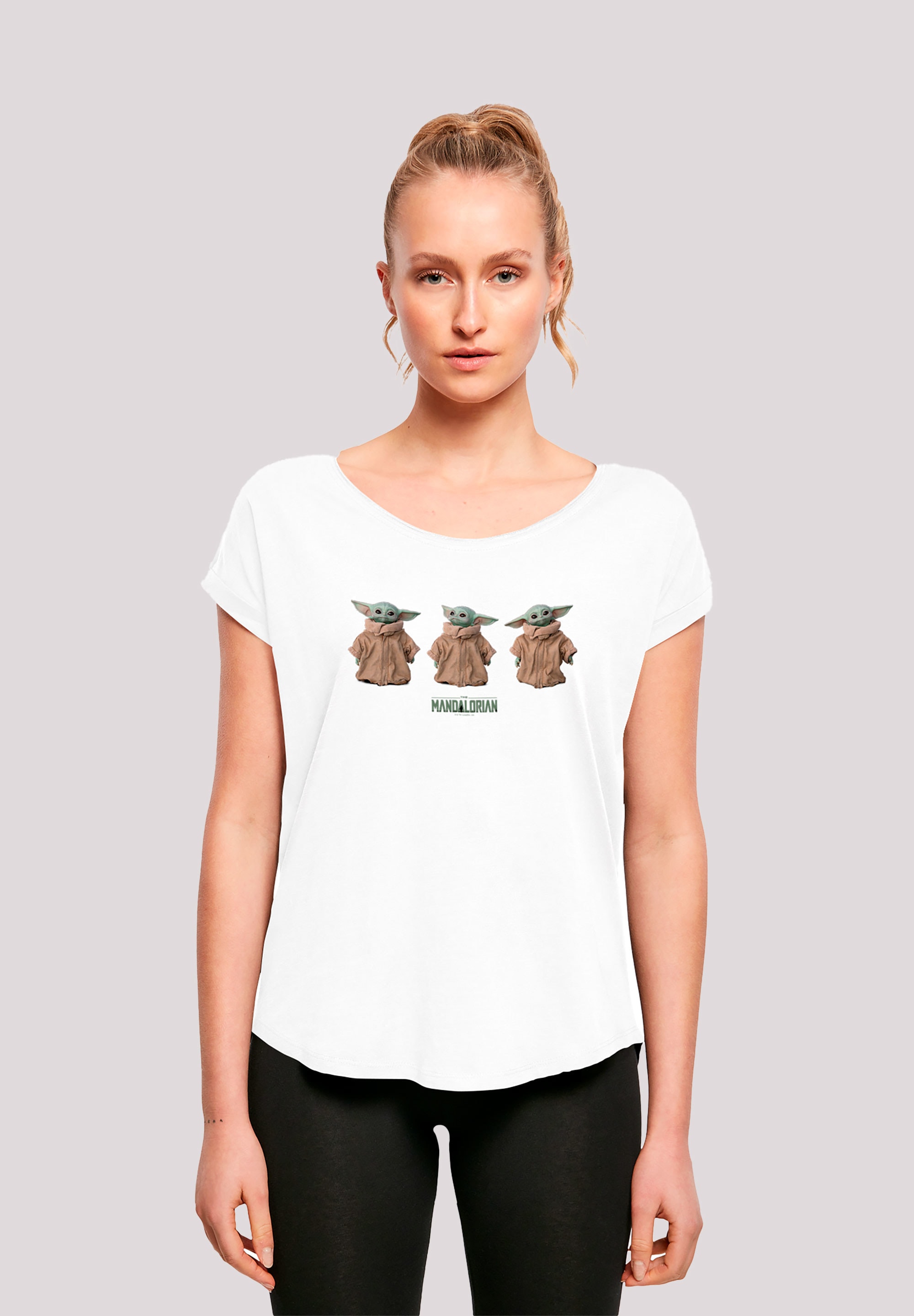F4NT4STIC T-Shirt »Star Wars The Mandalorian Baby Yoda«, Damen,Premium Merch,Lang,Longshirt,Bedruckt