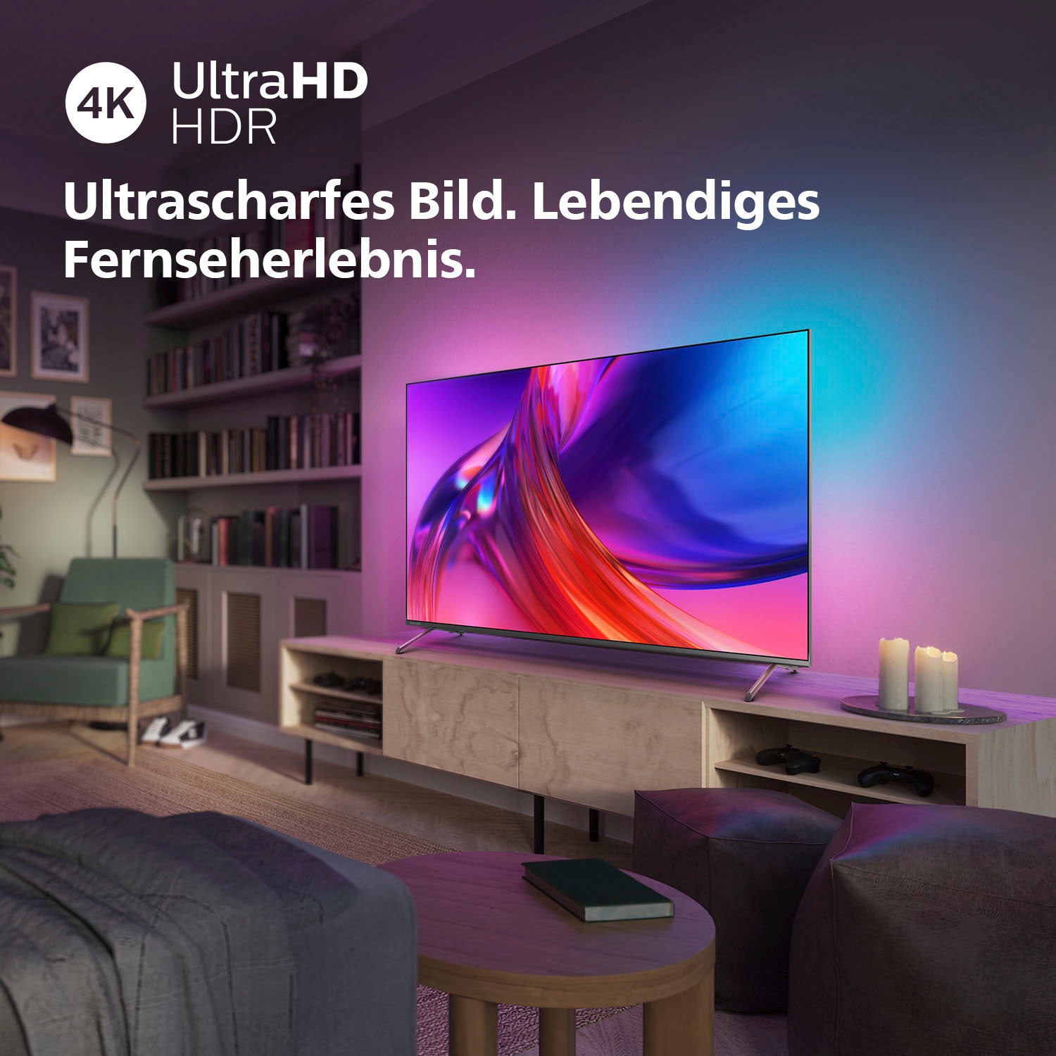Philips LED-Fernseher »75PUS8808/12«, 189 cm/75 Zoll, 4K Ultra HD, Android  TV-Google TV-Smart-TV | BAUR