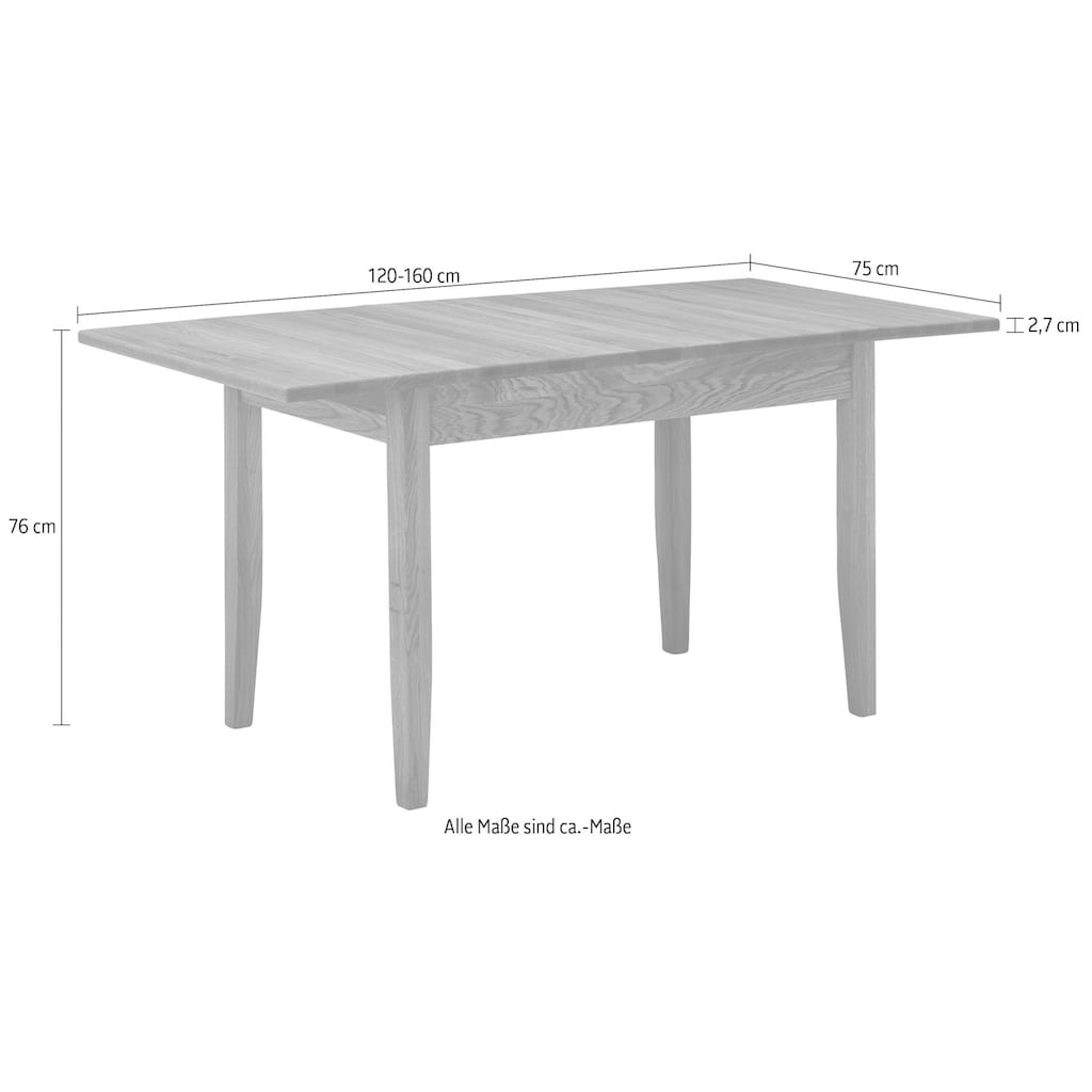 SCHÖSSWENDER Esstisch »Königsee«, mit Auszug (120-160 cm)