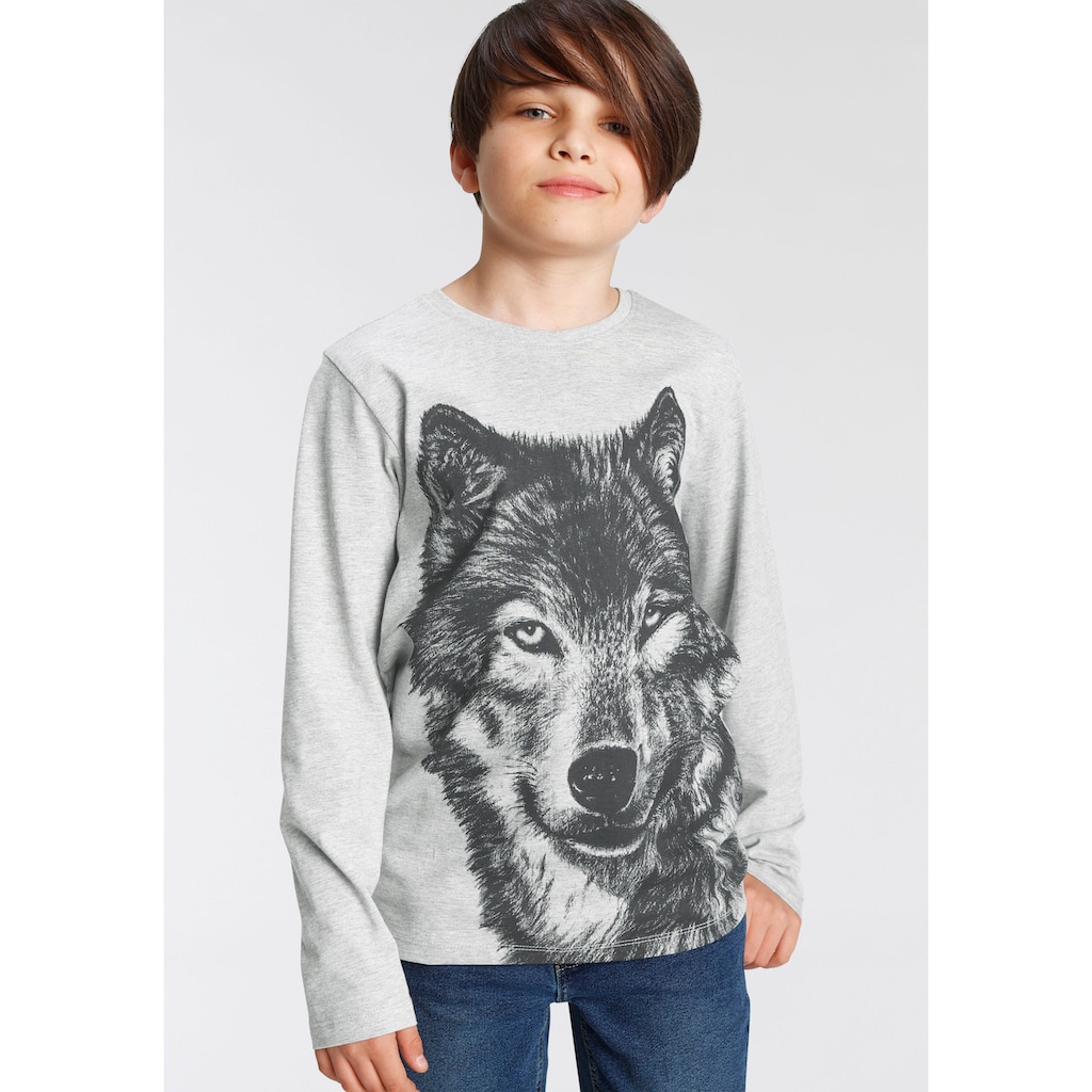 KIDSWORLD Langarmshirt »Wolf«