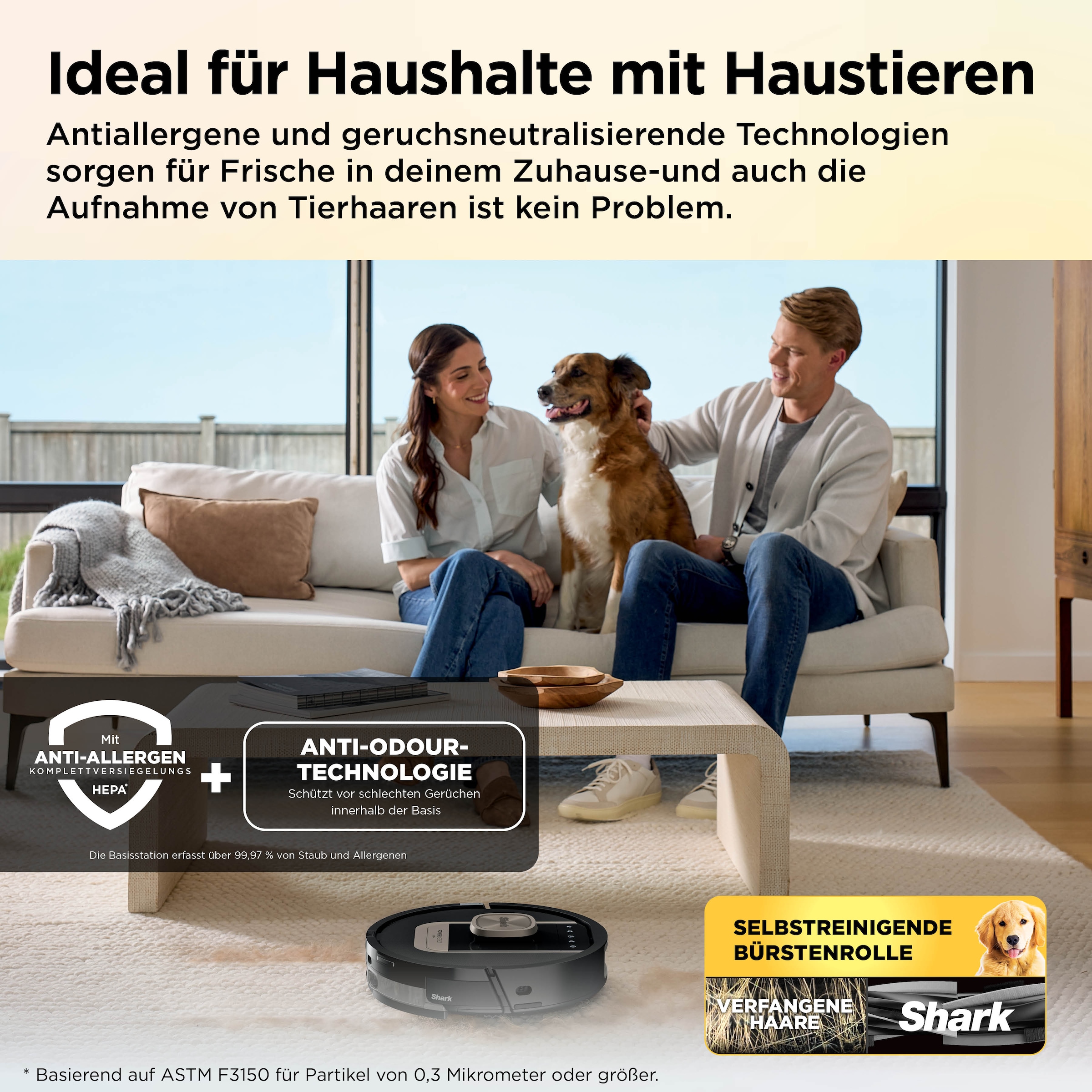 Shark Saugroboter »Shark ThermaCharged PowerDetect Saugroboter RV2900XEEU« beheizte Basisstation verwendet 85°C heißes Wasser und 80°C warme Luft