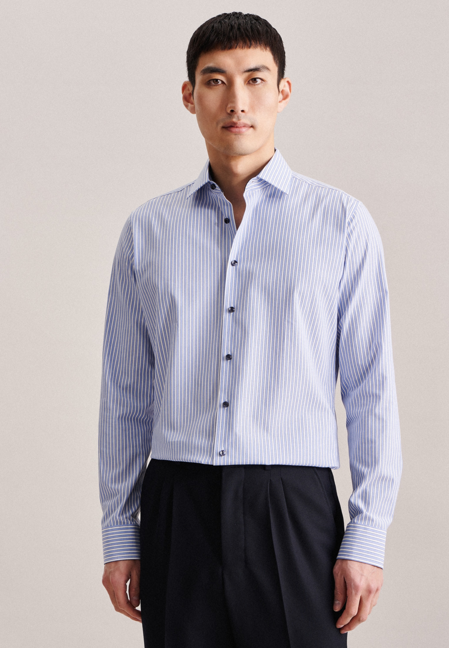 Seidensticker Slim Langarm Poplin Chemise Homme