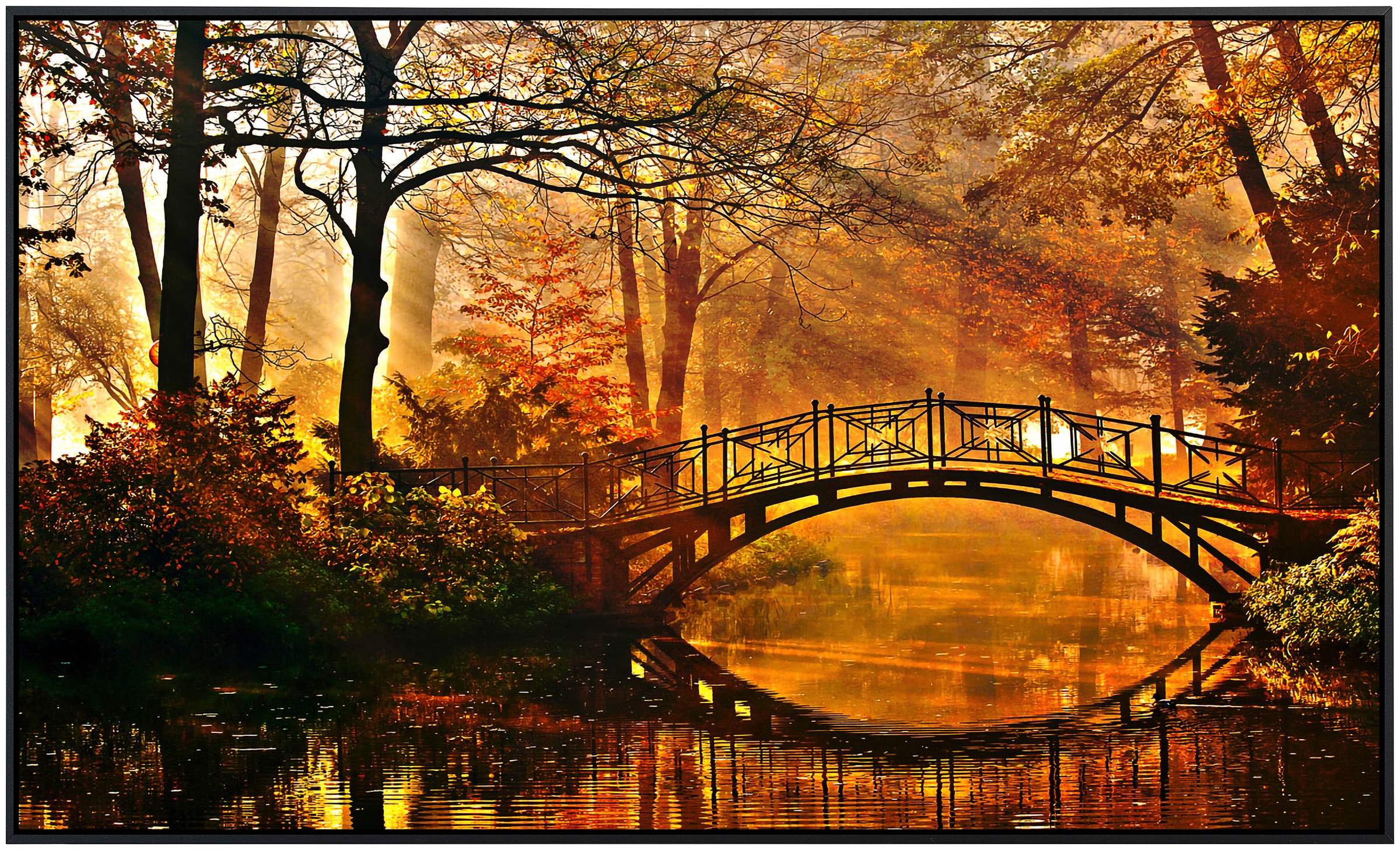 Papermoon Infrarotheizung »Misty Park Bridge«, sehr angenehme Strahlungswärme