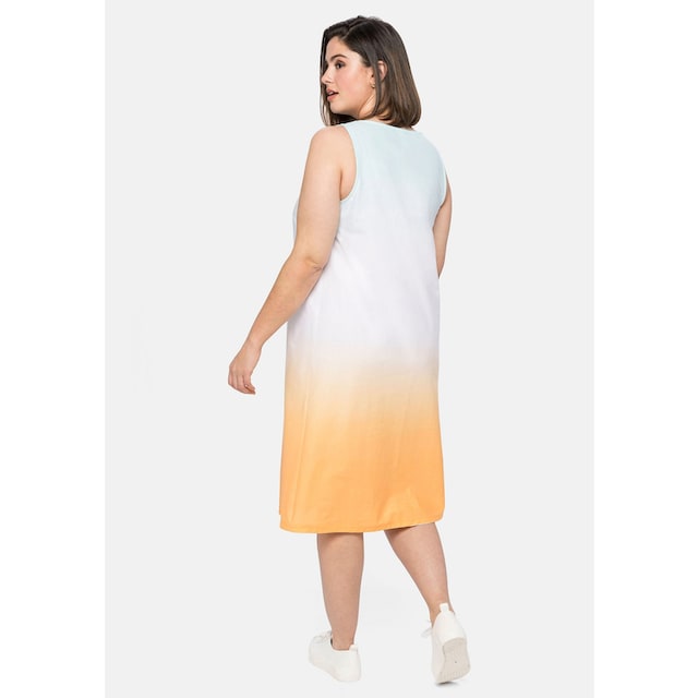 Sheego Jerseykleid »Große Größen«, mit Batik-Optik, in A-Linie für  bestellen | BAUR