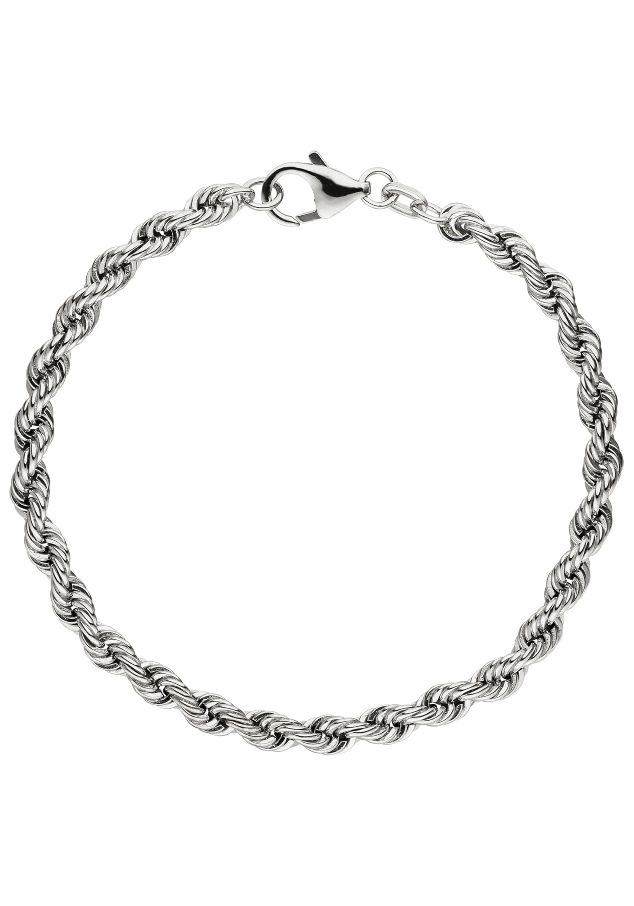 JOBO Armband, Kordelarmband 925 Silber massiv 19 cm