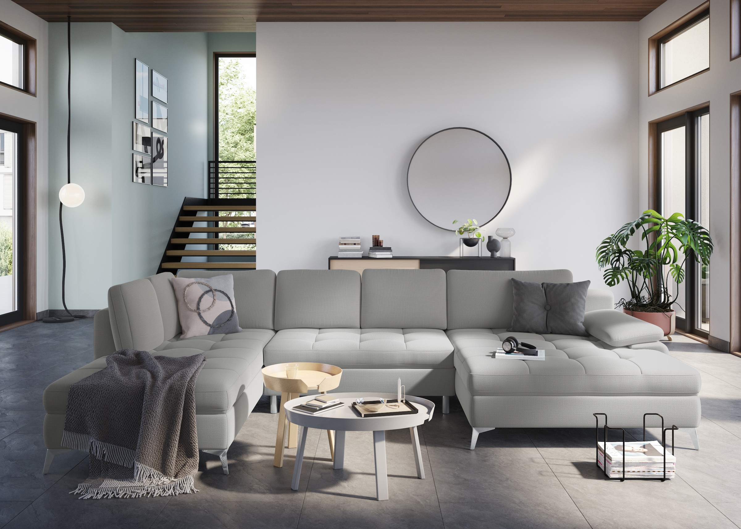 sit&more Wohnlandschaft "Latigo U-Form" mit Mega-Recamiere, wahlweise mit B günstig online kaufen