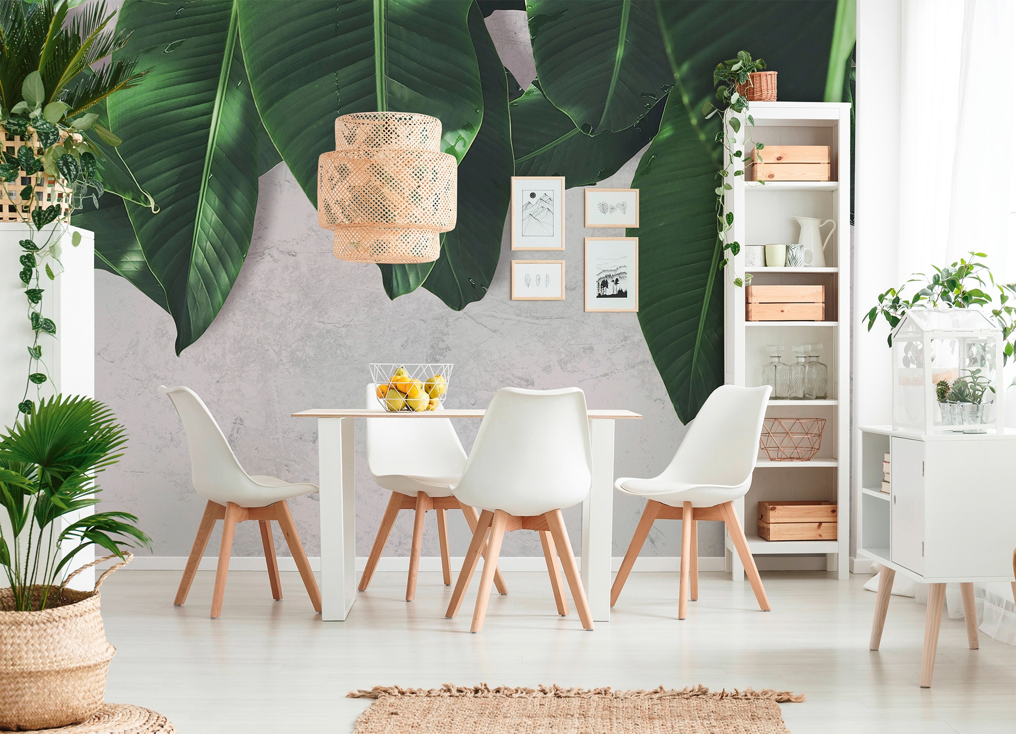 living walls Fototapete »Designwalls Leaves Wall 2« glatt Vlies, Wand, Schräge, Decke