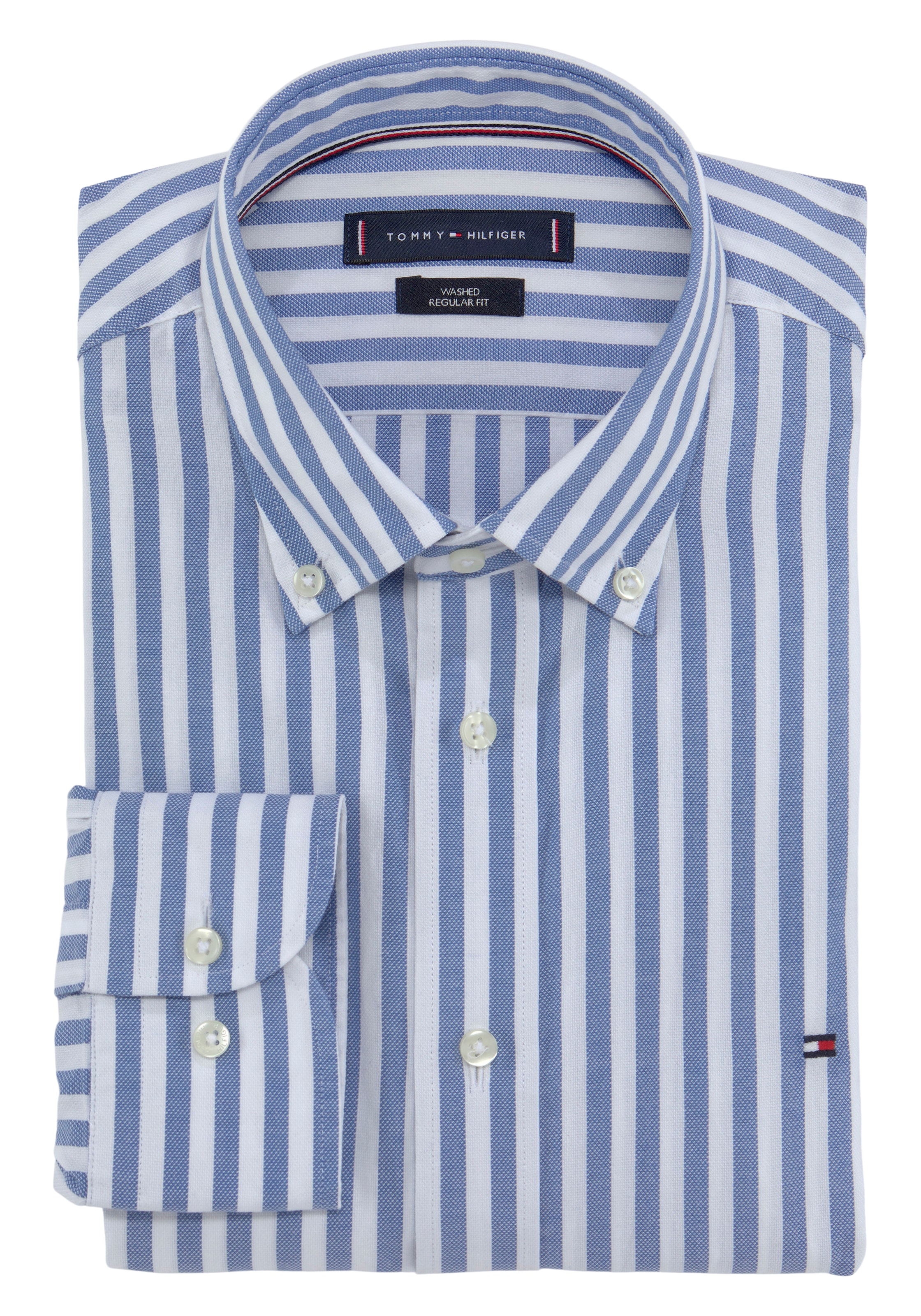 Tommy Hilfiger TAILORED Langarmhemd »CL-W ROYAL OXF STRIPE RF SHIRT«, mit Button-down-Kragen