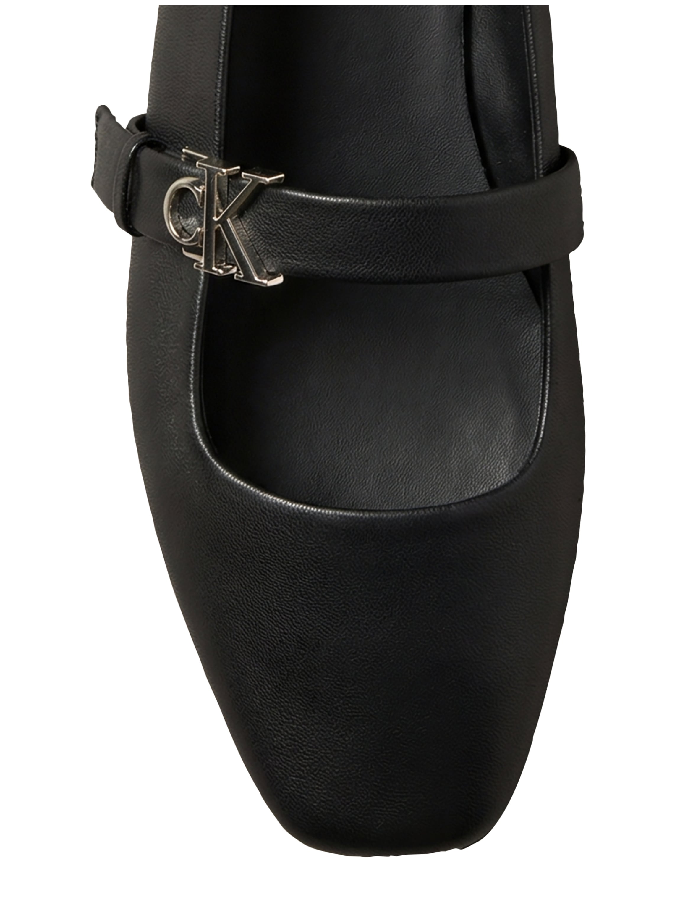 Calvin Klein Ballerina »SQUARED BALLERINA MJ LTH MG HDW«  Flat, Loafer mit modischer Zierschnalle