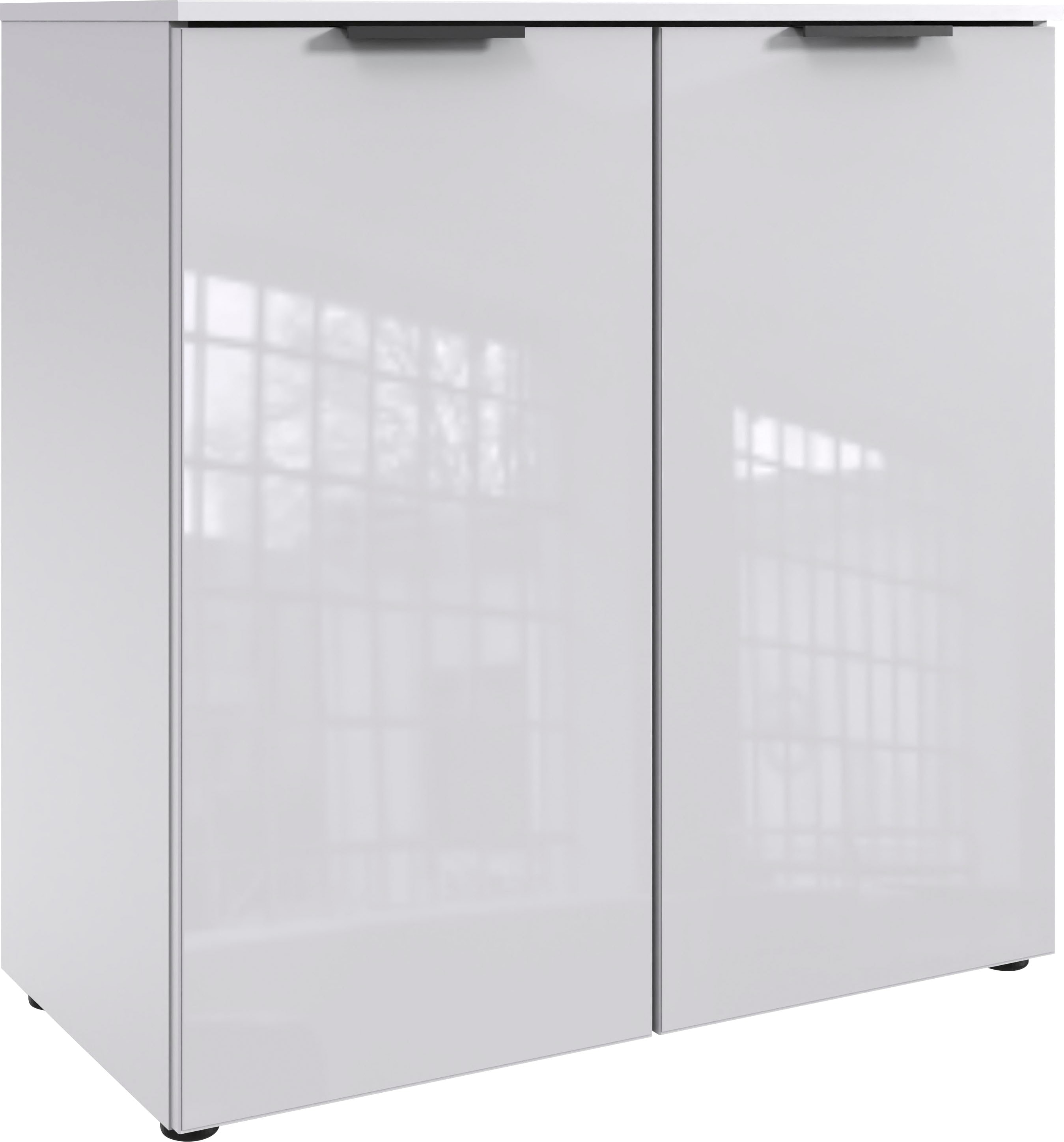 Wimex 1100000002199 "Level36 black C by fresh to go" mit Glaselementen auf der Front, soft-close Funktion, 81cm breit