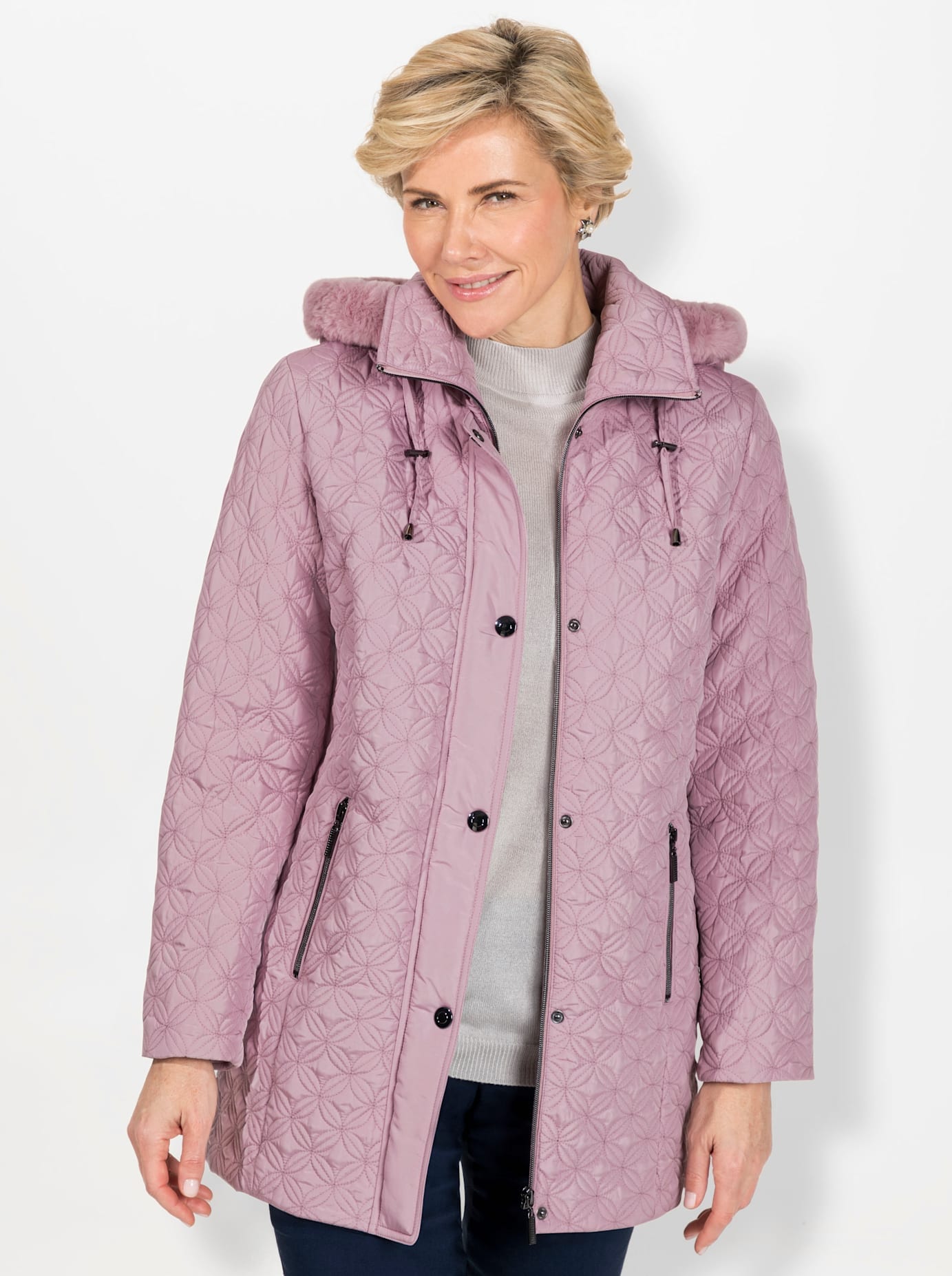 Classic Steppjacke, mit Kapuze