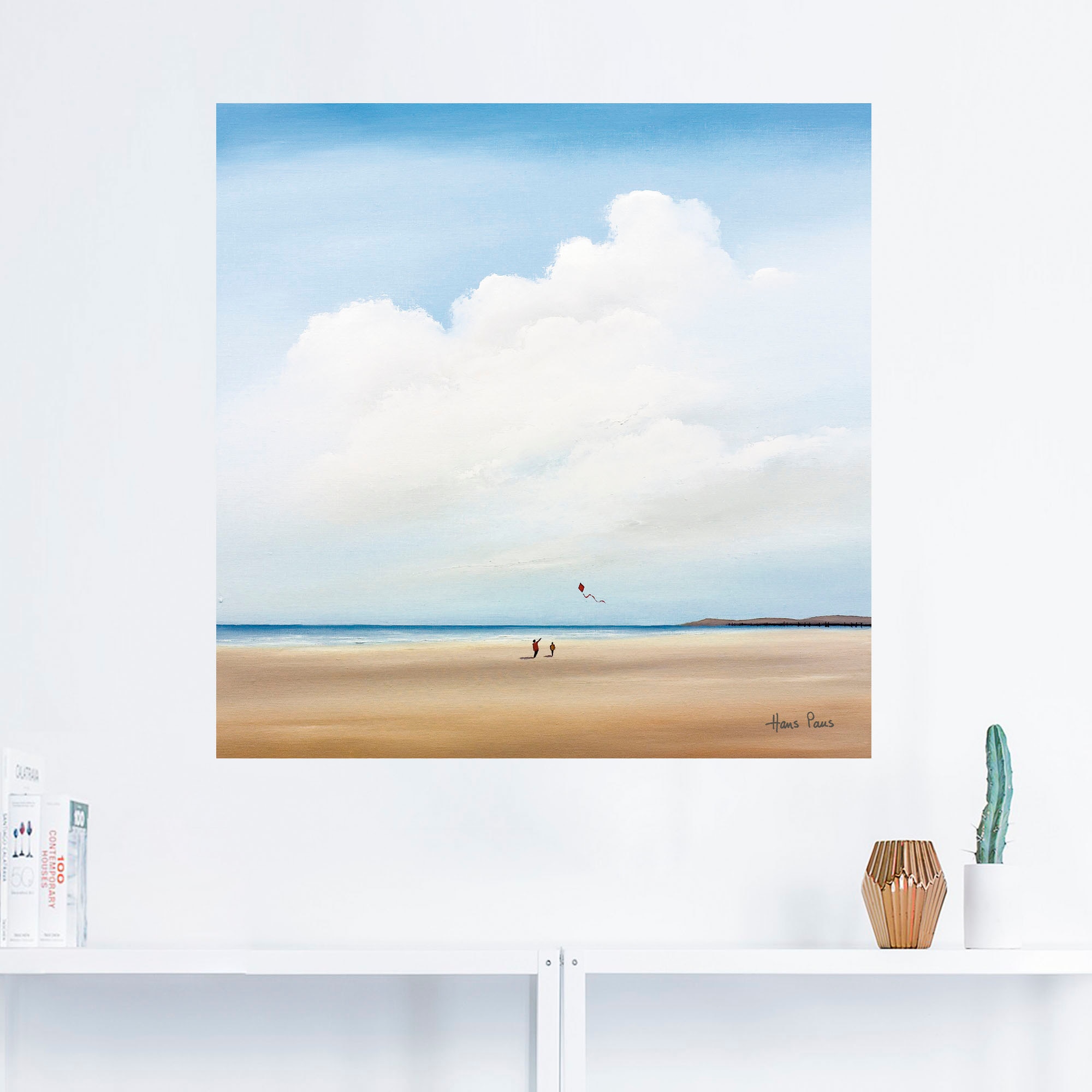 Artland Wandbild »Am Strand entlang II«, Strand, (1 St.), als Leinwandbild, Wandaufkleber oder Poster in versch. Größen