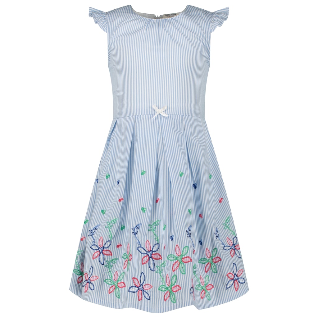 SALT AND PEPPER Jerseykleid »Gewebt«, mit Blumen-Stickerei